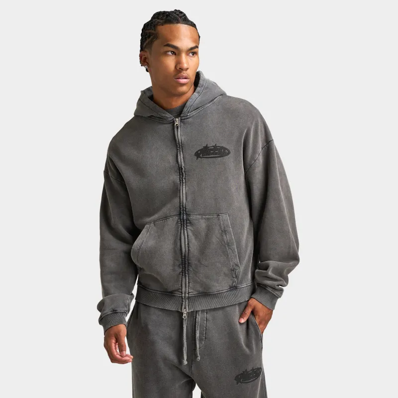 Supply & Demand Fracture Full Zip Hoodie / Washed Black sold by JD Sports