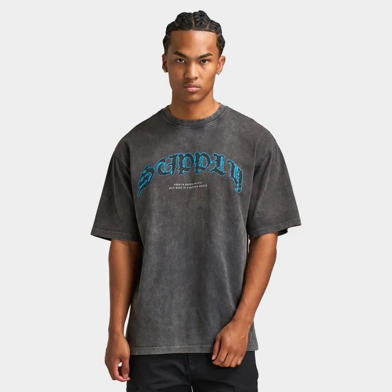 Supply & Demand Tatter Tee / Washed Black sold by JD Sports
