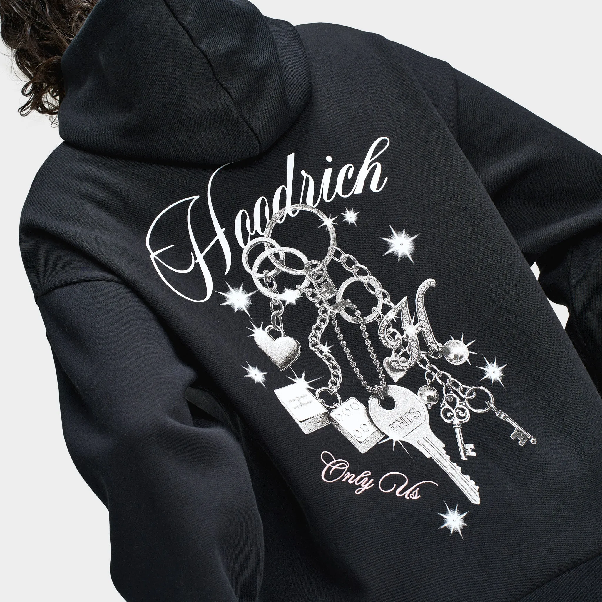 Hoodrich Women's Oversized Hoodie Black / Silver Rhinestone sold by JD Sports product image thumbnail 5