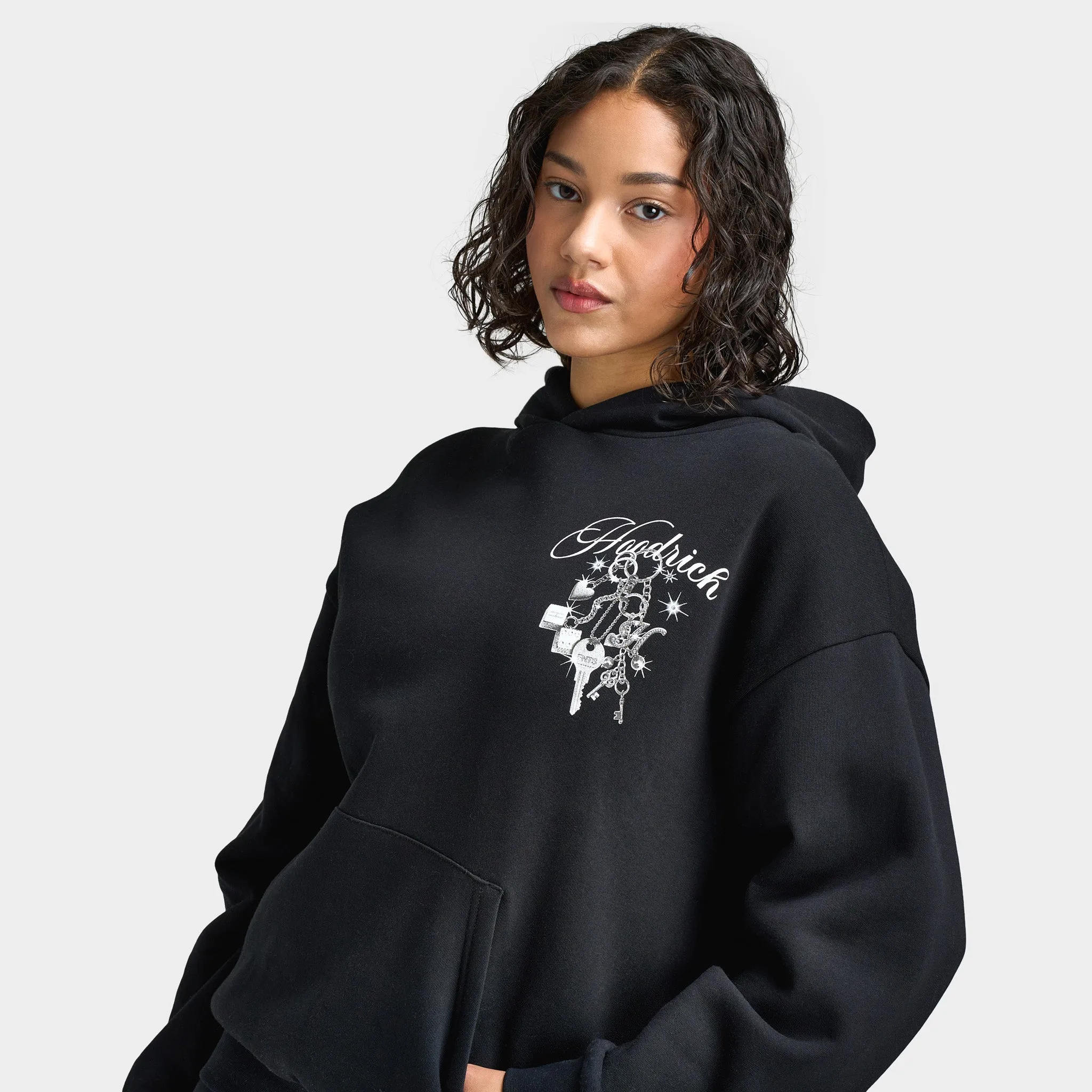 Hoodrich Women's Oversized Hoodie Black / Silver Rhinestone sold by JD Sports product image thumbnail 3