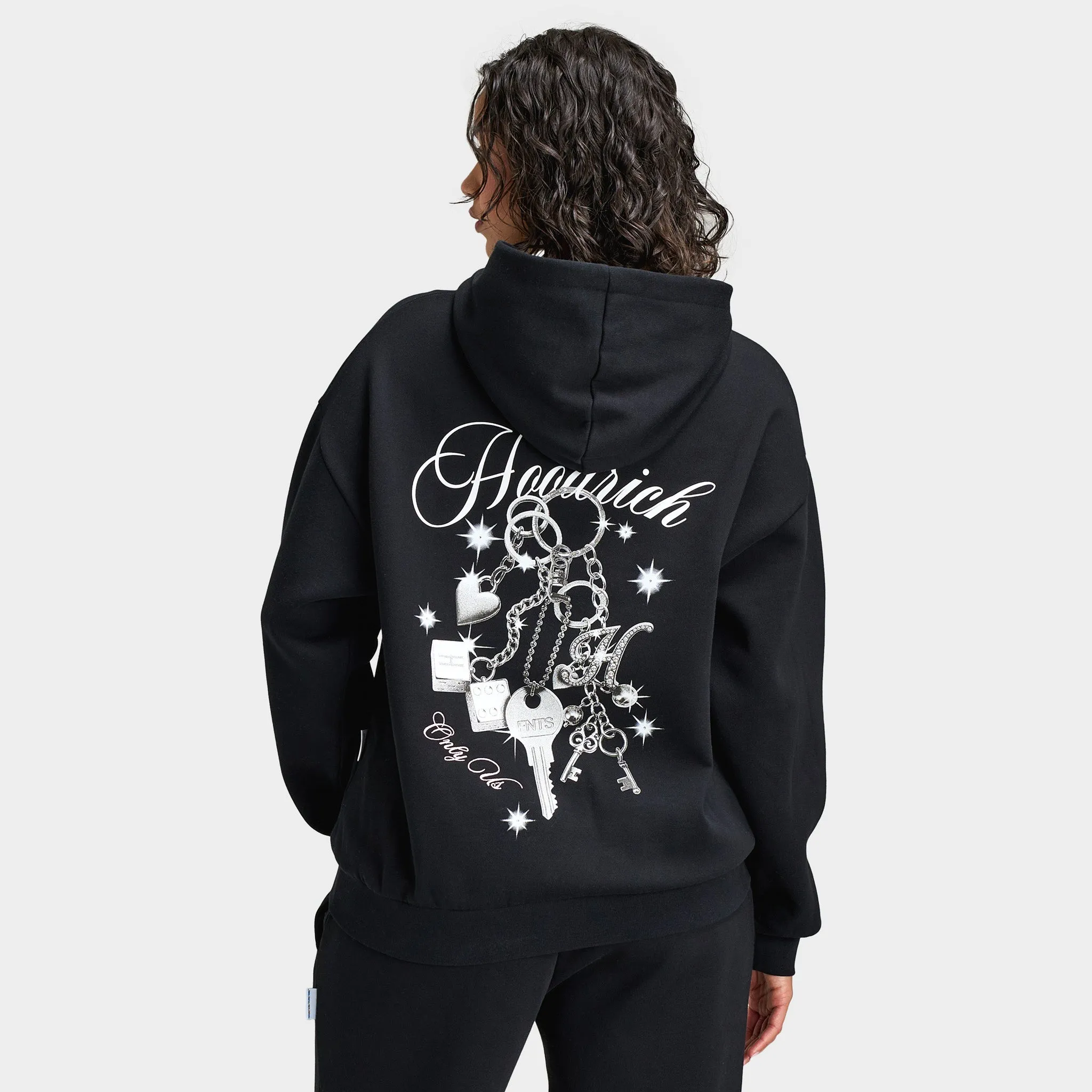 Hoodrich Women's Oversized Hoodie Black / Silver Rhinestone sold by JD Sports product image thumbnail 2