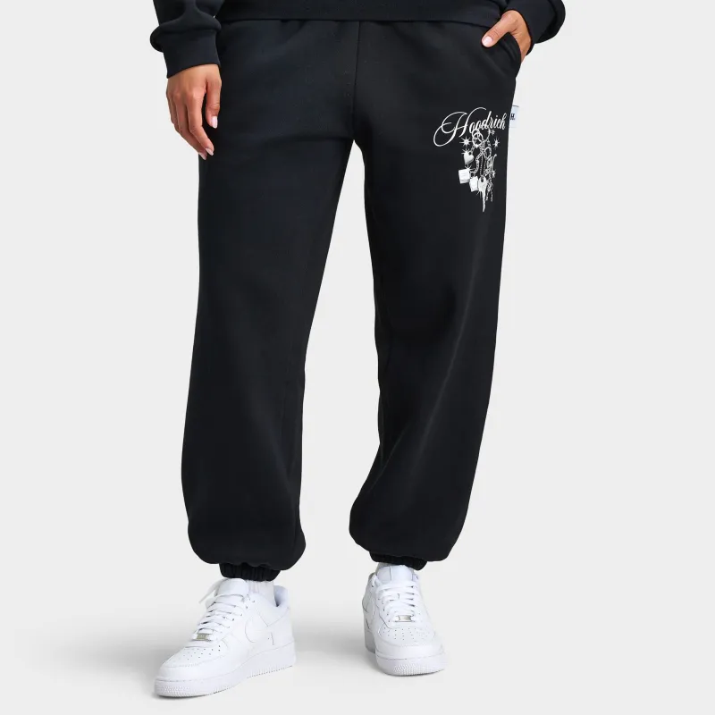 Hoodrich Women's Oversized Joggers Black / Silver Rhinestone sold by JD Sports