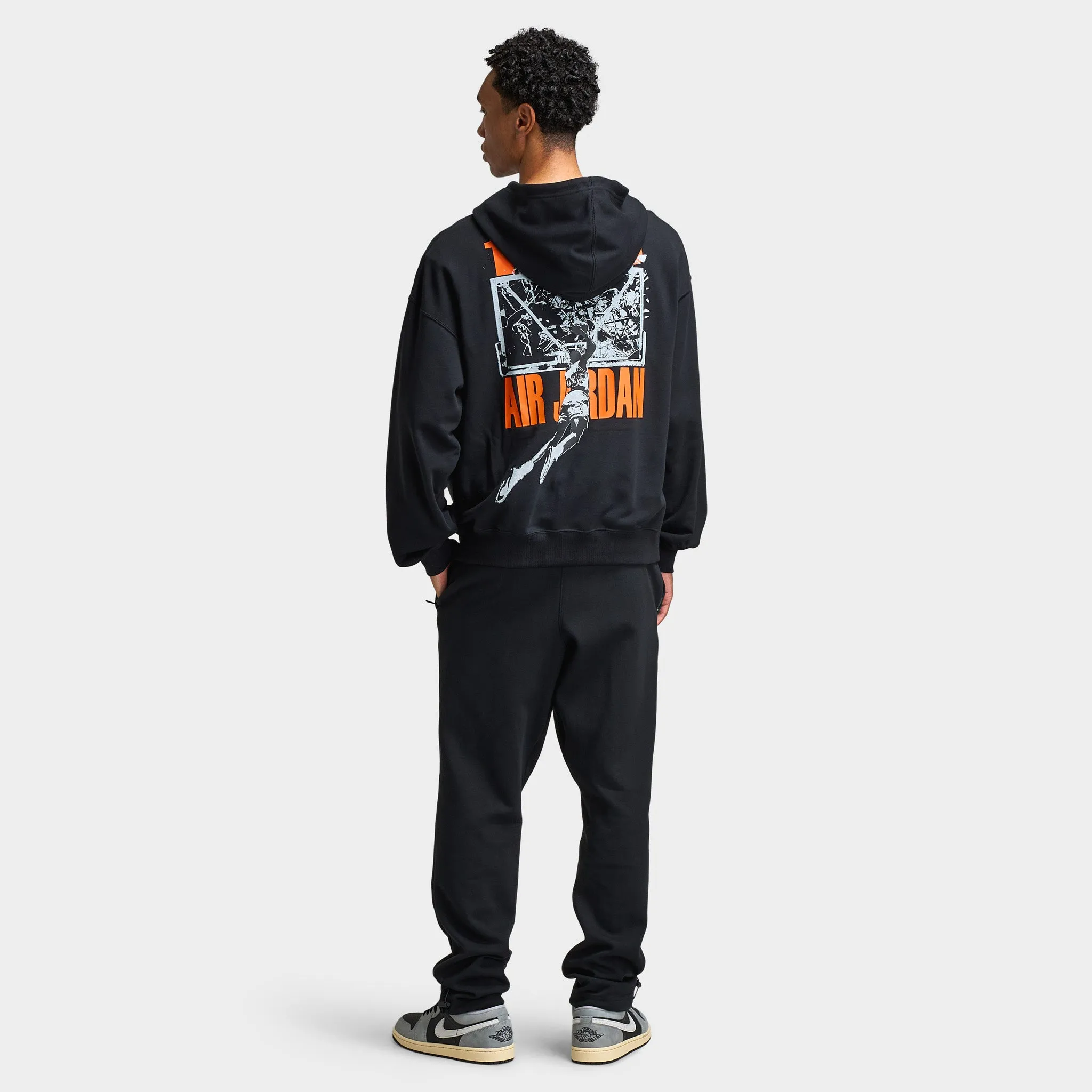 Jordan Brooklyn Men's Oversized Pullover Hoodie Black / Starfish sold by JD Sports product image thumbnail 5