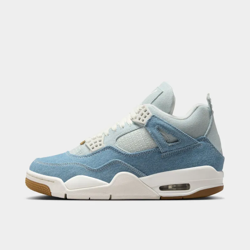 Jordan Women's 4 Retro Sail / Gum Light Brown - Worn Denim sold by JD Sports