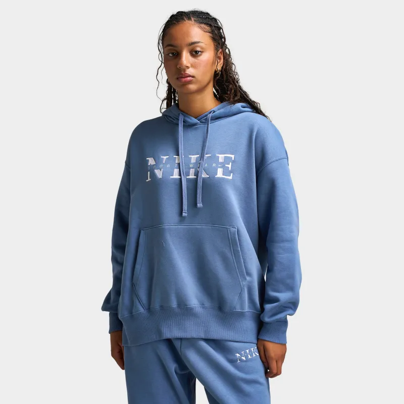 Nike Sportswear Women's Phoenix Fleece Pullover Hoodie Slate / White made by Nike