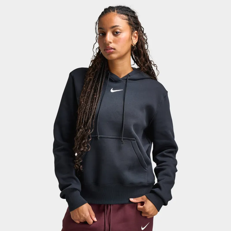 Nike Sportswear Women's Phoenix Fleece Pullover Hoodie Black / Sail sold by JD Sports