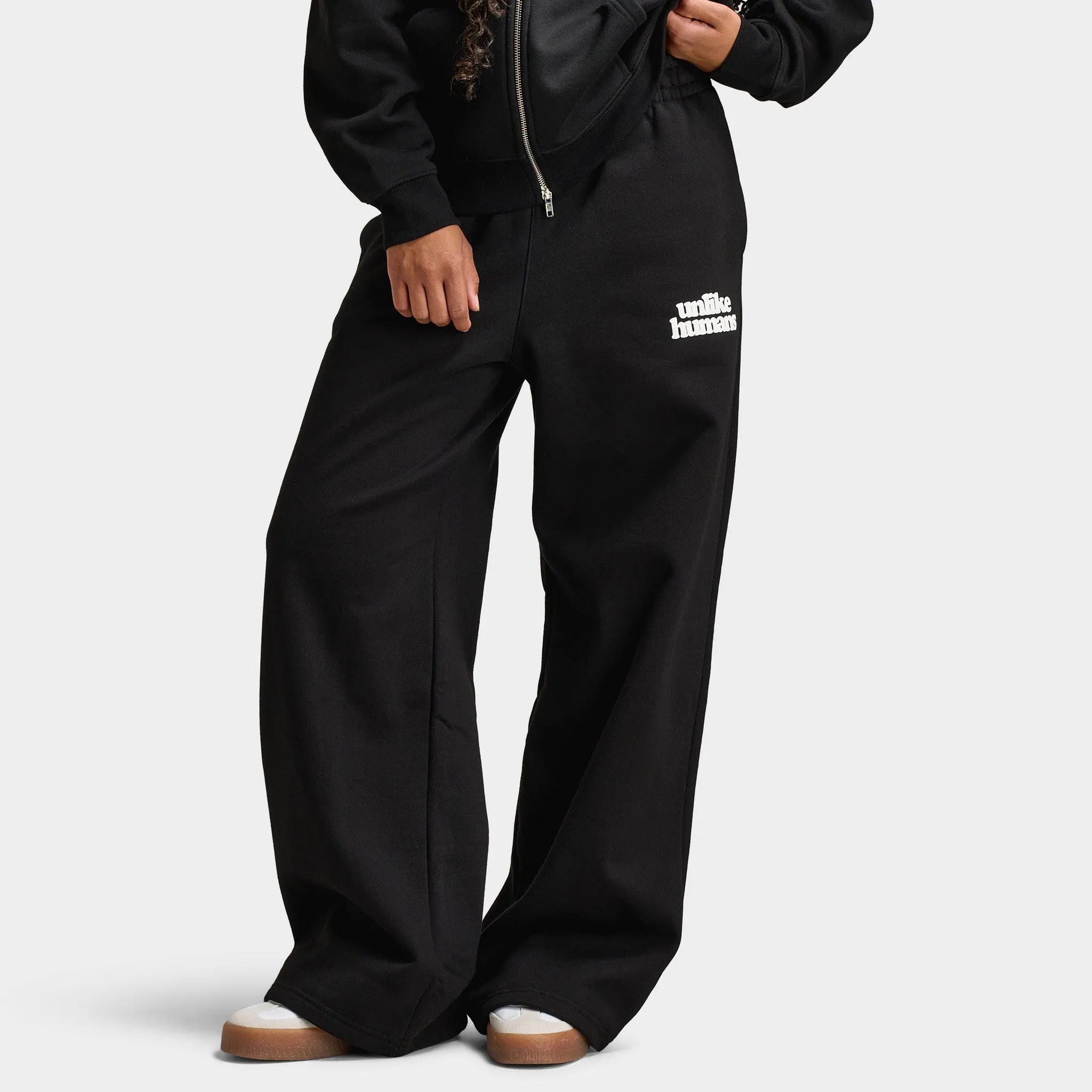 Unlike Humans Women's Bubble Wide Leg Joggers / Black sold by JD Sports