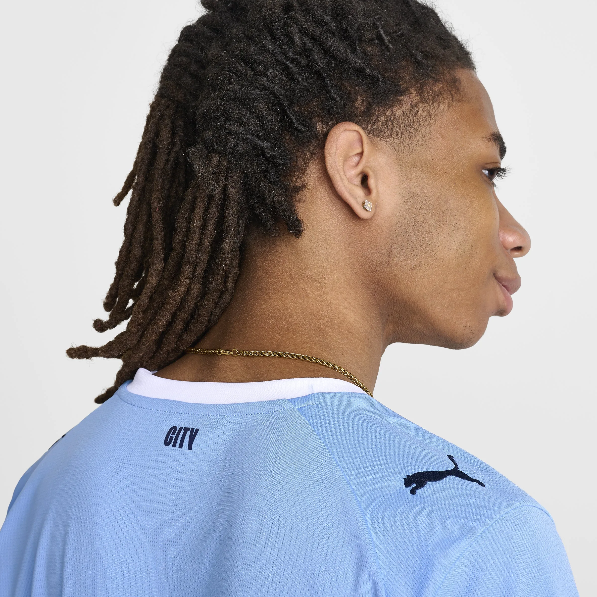 PUMA MCFC Home Jersey Replica Team Light Blue / Puma White sold by JD Sports product image thumbnail 4
