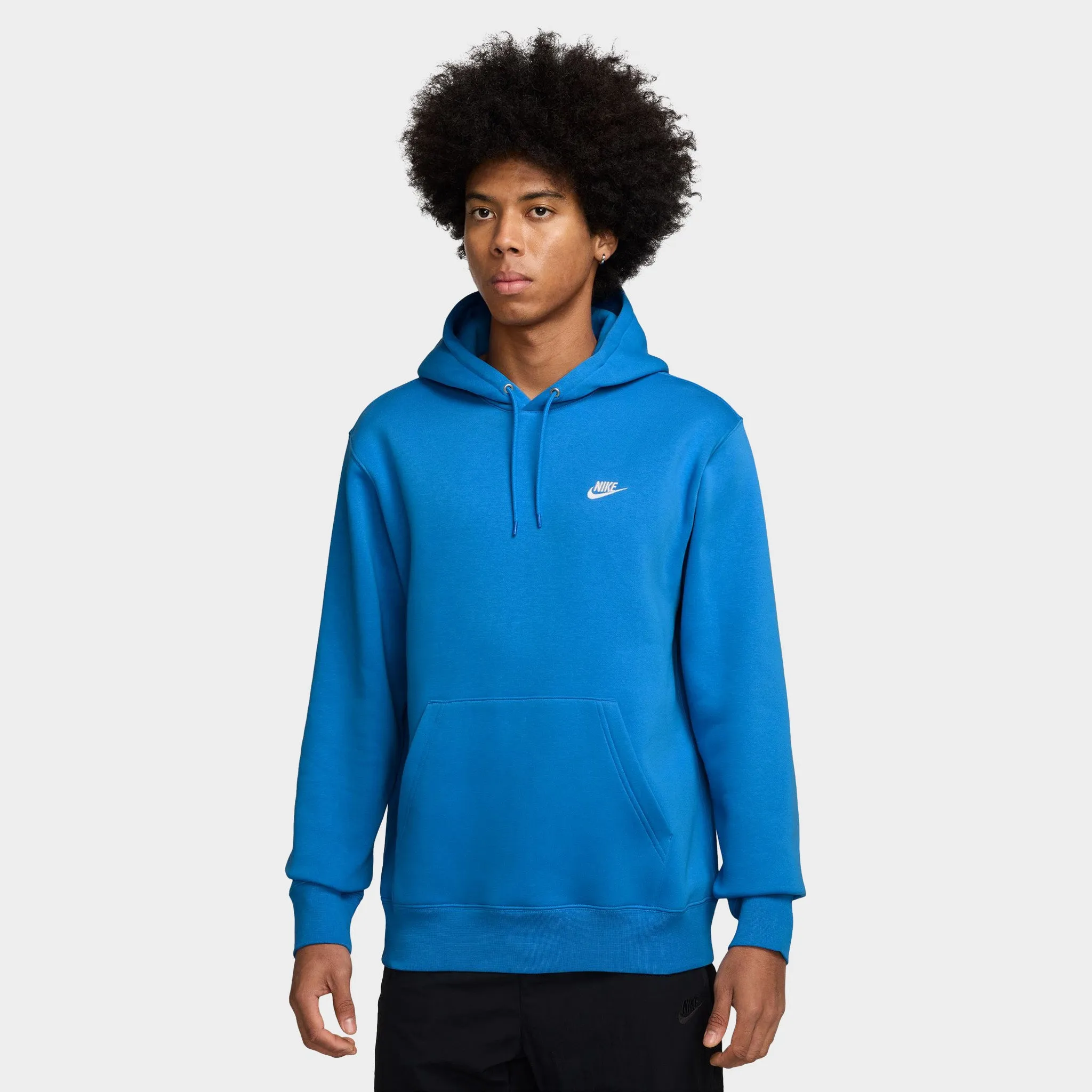 Nike Club Fleece Pullover Hoodie Light Photon Blue / White sold by JD Sports
