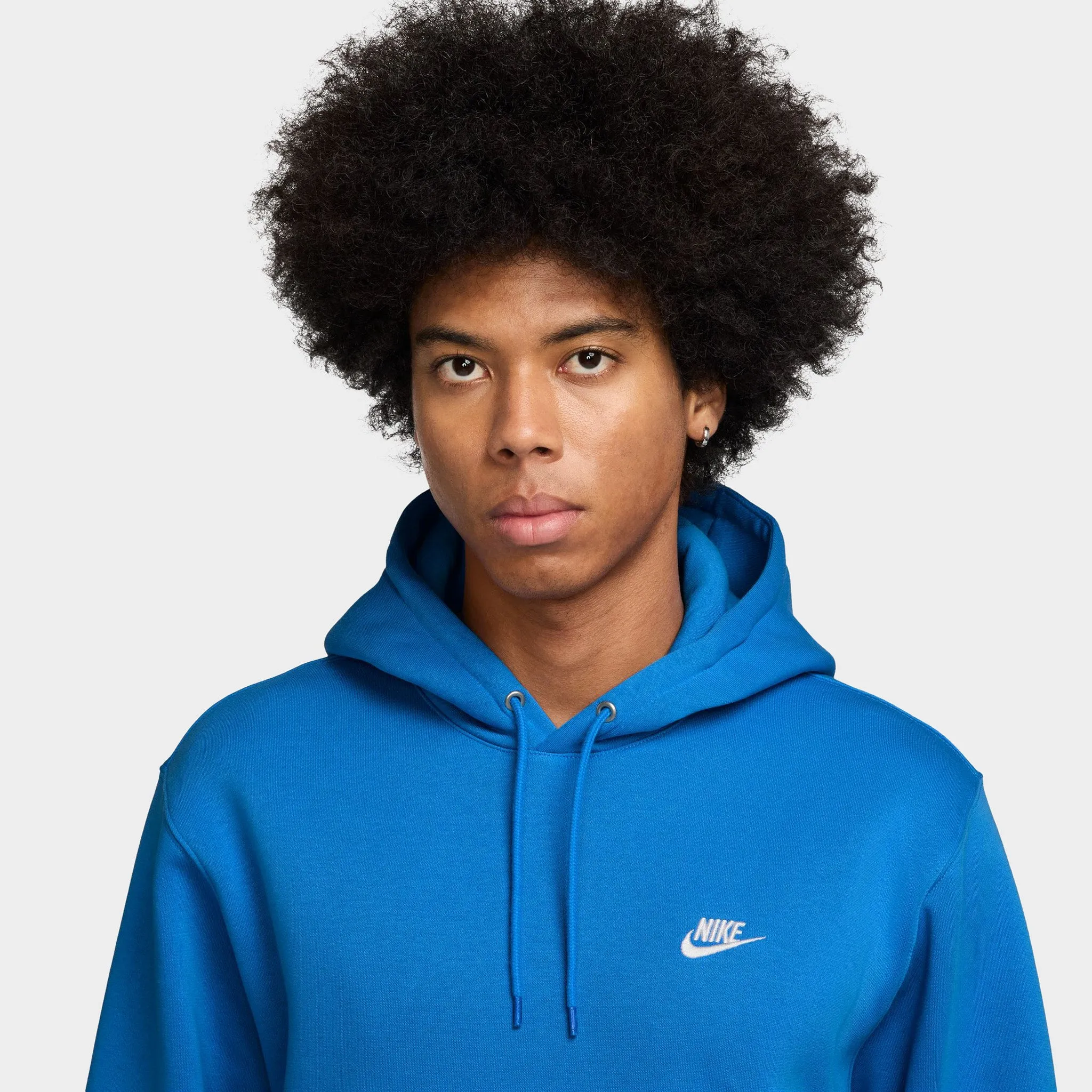 Nike Club Fleece Pullover Hoodie Light Photon Blue / White sold by JD Sports product image thumbnail 3