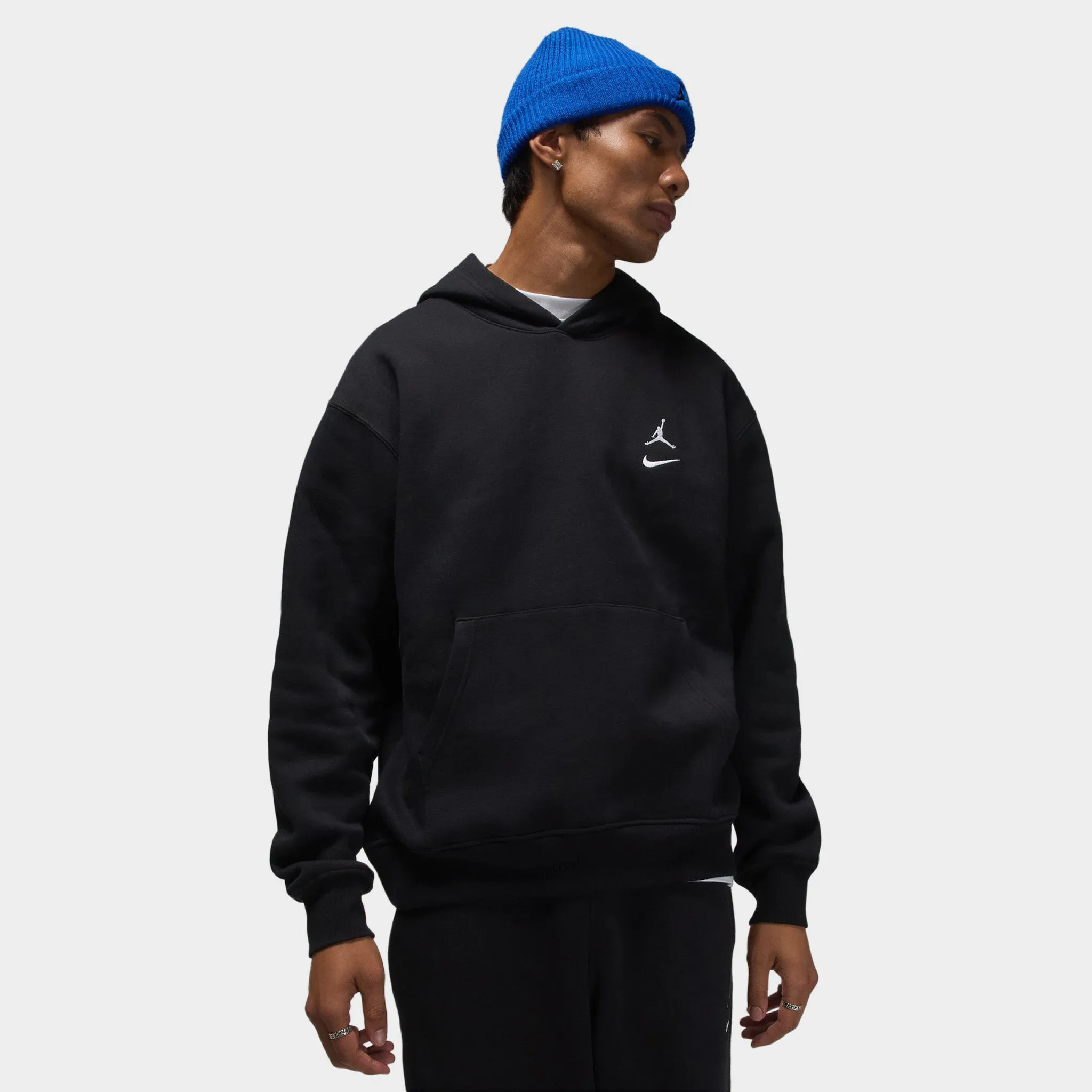 Jordan Brooklyn Varsity Fleece Pullover Hoodie Black / White sold by JD Sports