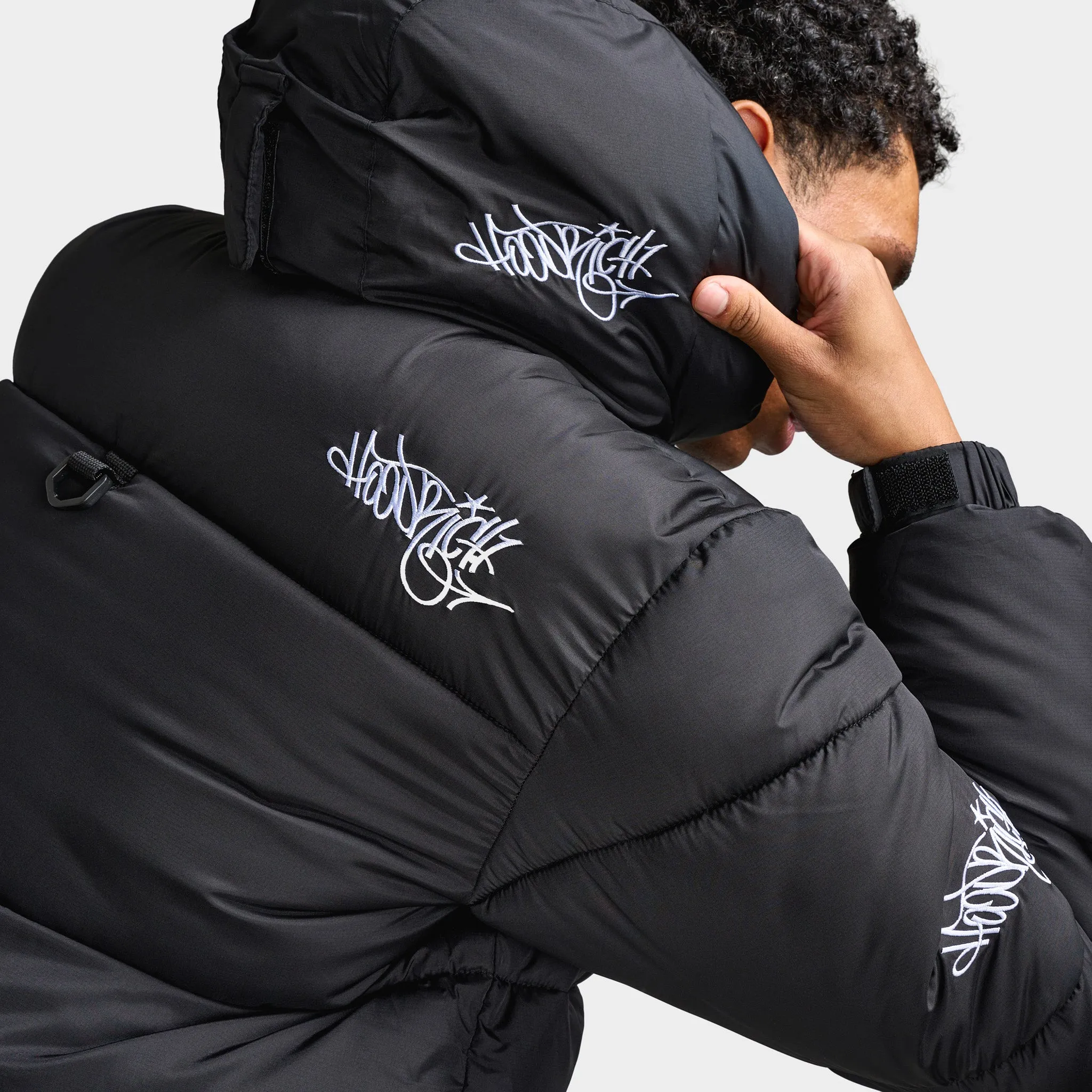 Hoodrich Multi Tag Parka Black / White sold by JD Sports product image thumbnail 4