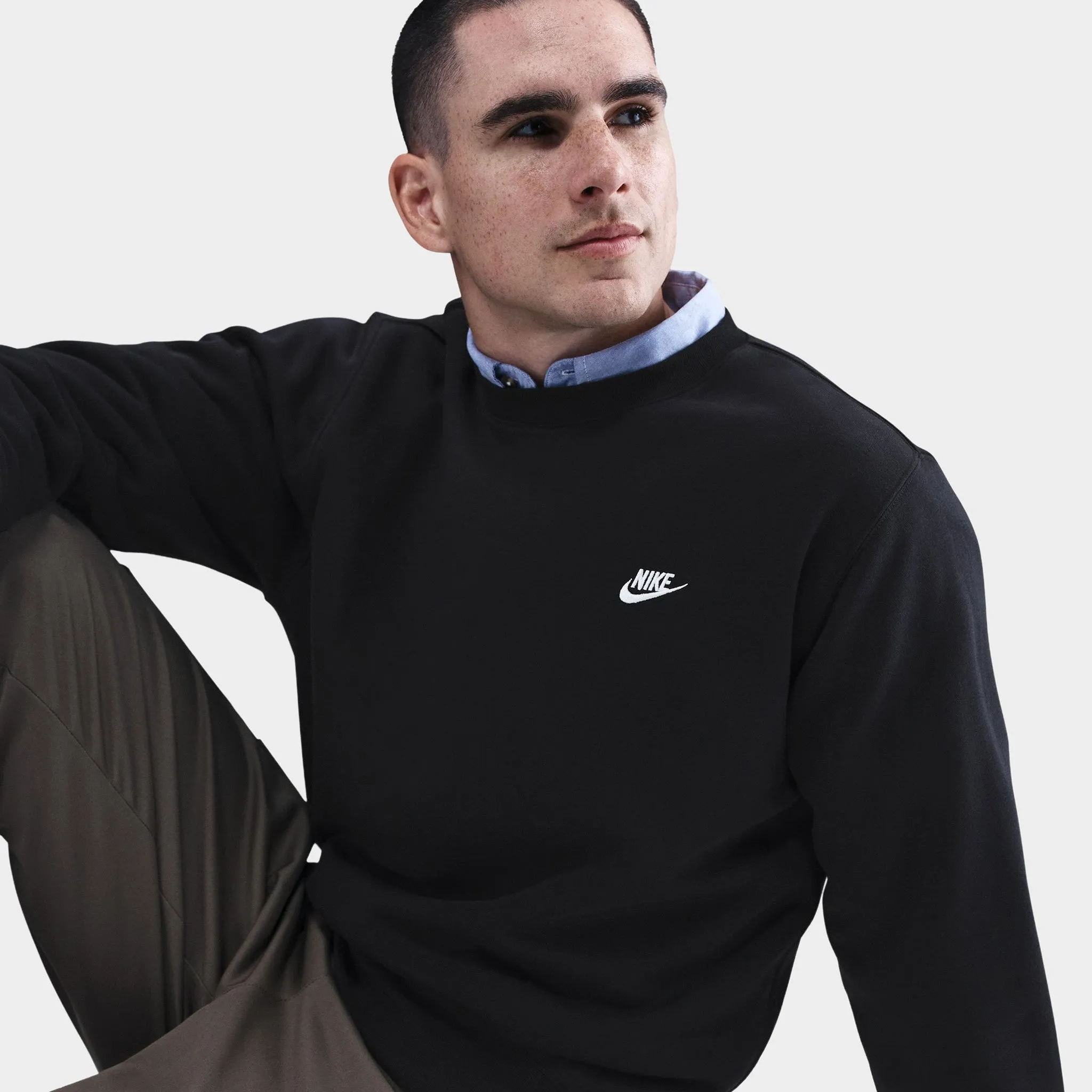 Nike Club Fleece Crew Black / White sold by JD Sports product image thumbnail 3