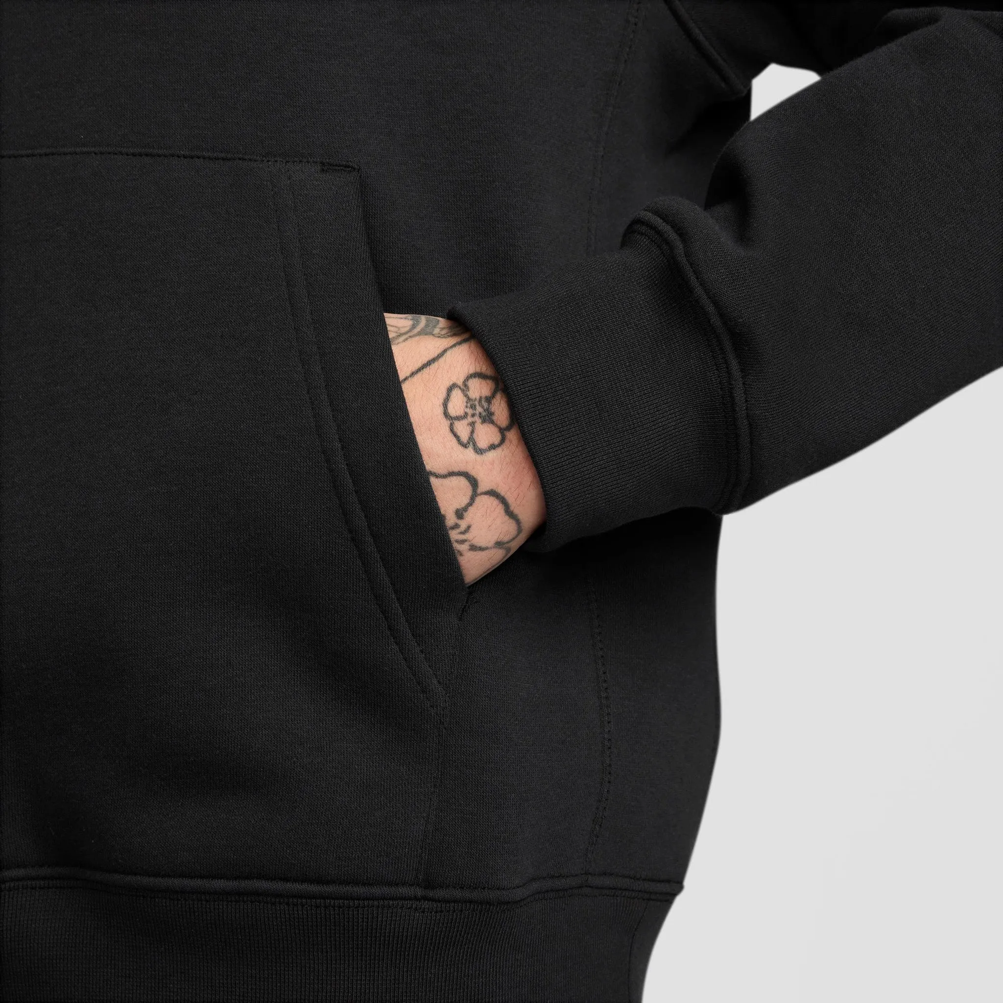 Nike Club Fleece Pullover Graphic Hoodie Black / White sold by JD Sports product image thumbnail 3