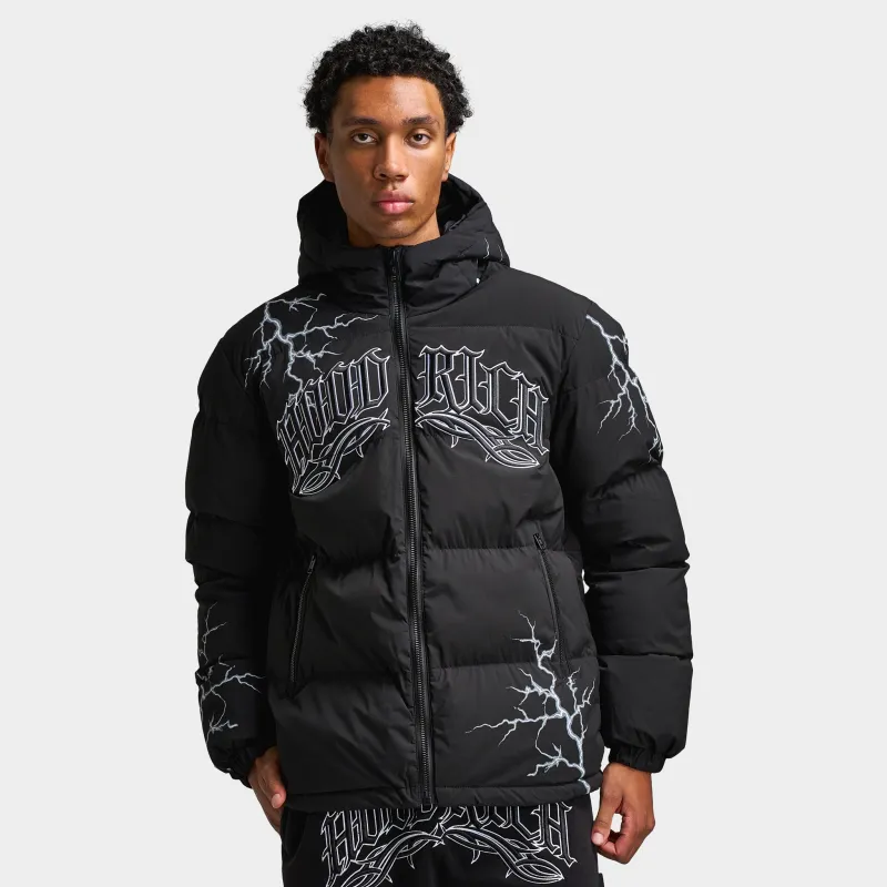 Hoodrich Dark Puffer Jacket Black / White sold by JD Sports