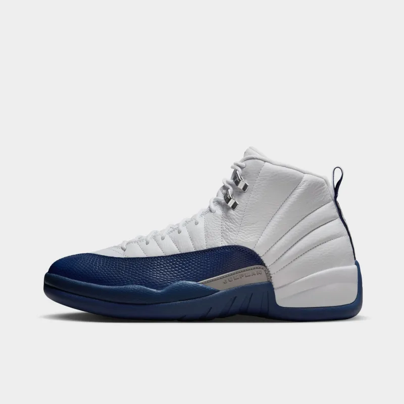 Jordan 12 Retro White / French Blue - Metallic Silver sold by JD Sports