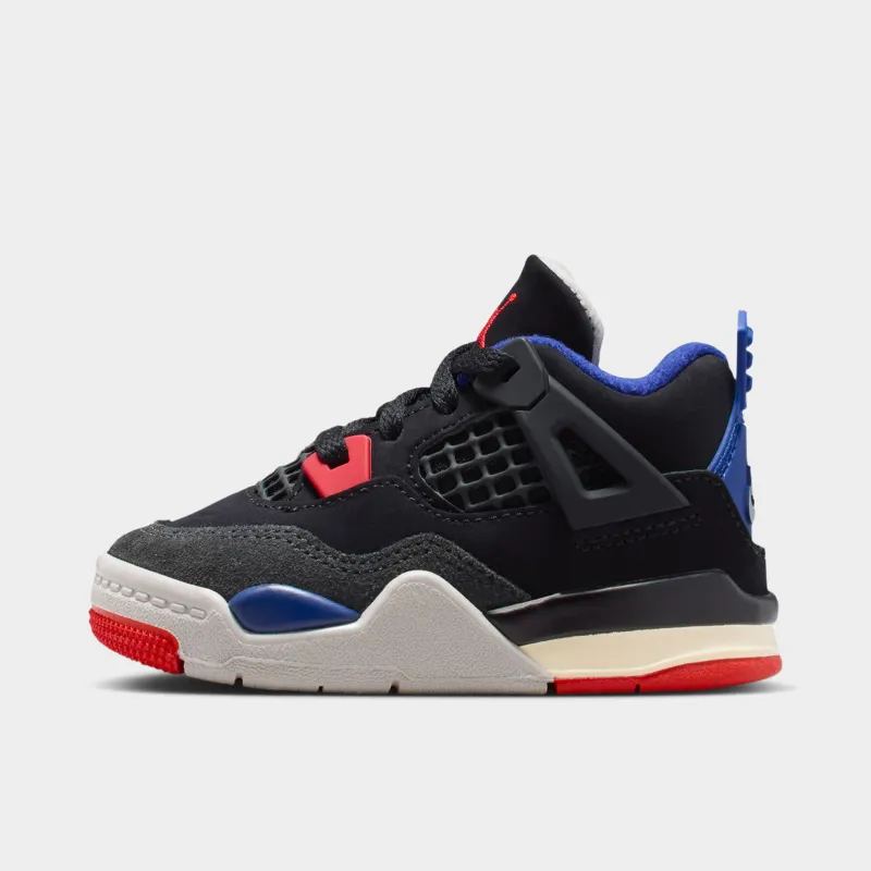 Jordan 4 Retro TD Black / Fire Red - Deep Royal Blue sold by JD Sports