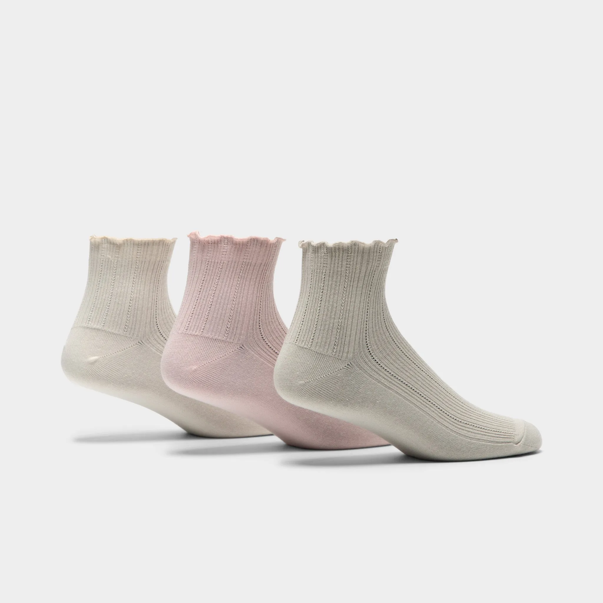 adidas Originals Ruffle Quarter Socks (3 Pair) / Multi sold by JD Sports product image thumbnail 2