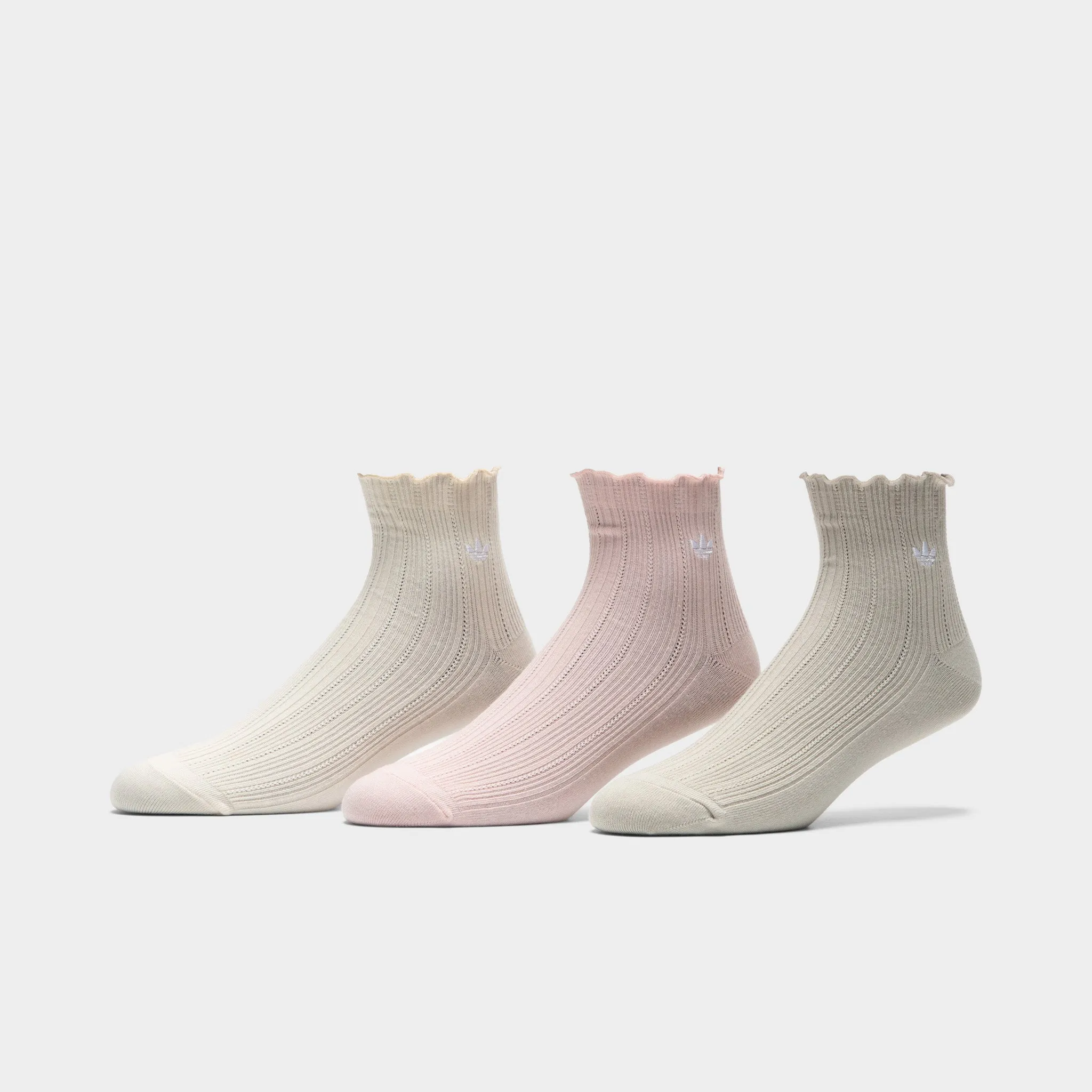 adidas Originals Ruffle Quarter Socks (3 Pair) / Multi sold by JD Sports