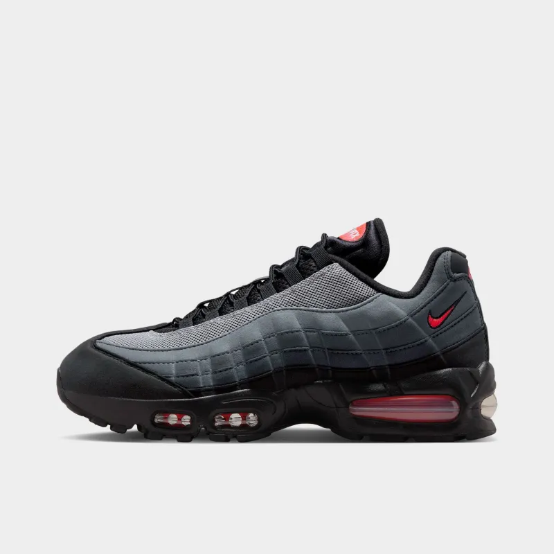 Nike Air Max 95 OG Black / Bright Crimson - Anthracite sold by JD Sports