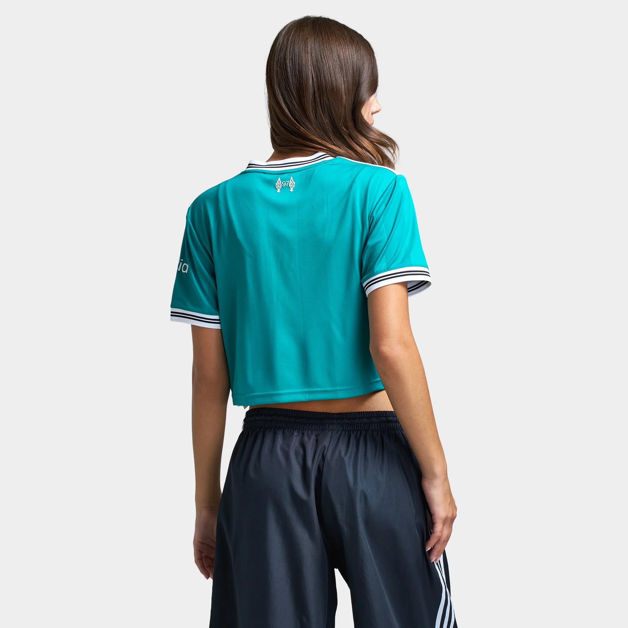 adidas Women's Liverpool 25/26 3rd Cropped Jersey / Sea Green sold by JD Sports product image thumbnail 2