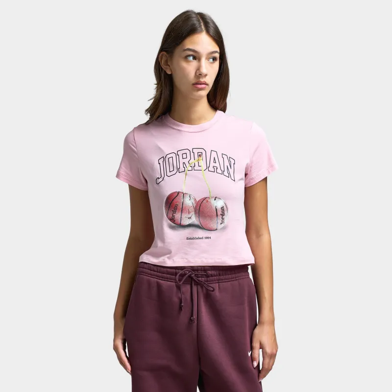 Jordan Women's Brooklyn Tmid Girlfriend Tee BB Pink Glaze / Black sold by JD Sports