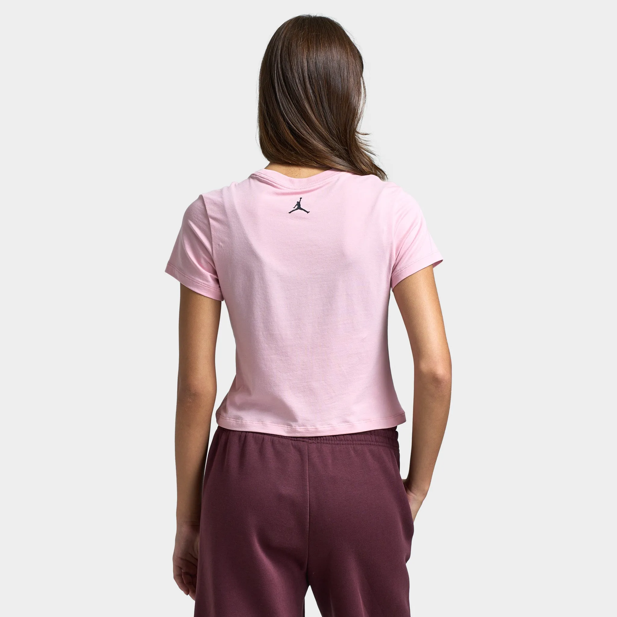 Jordan Women's Brooklyn Tmid Girlfriend Tee BB Pink Glaze / Black sold by JD Sports product image thumbnail 2
