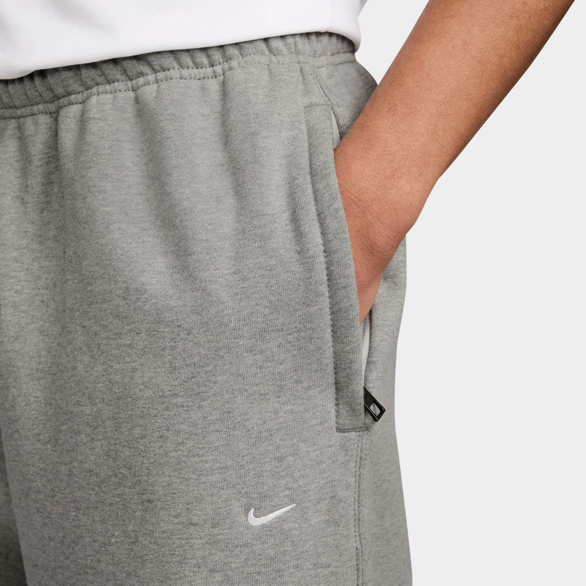Nike Solo Swoosh Fleece Pants Dark Heather Grey / White sold by JD Sports product image thumbnail 3