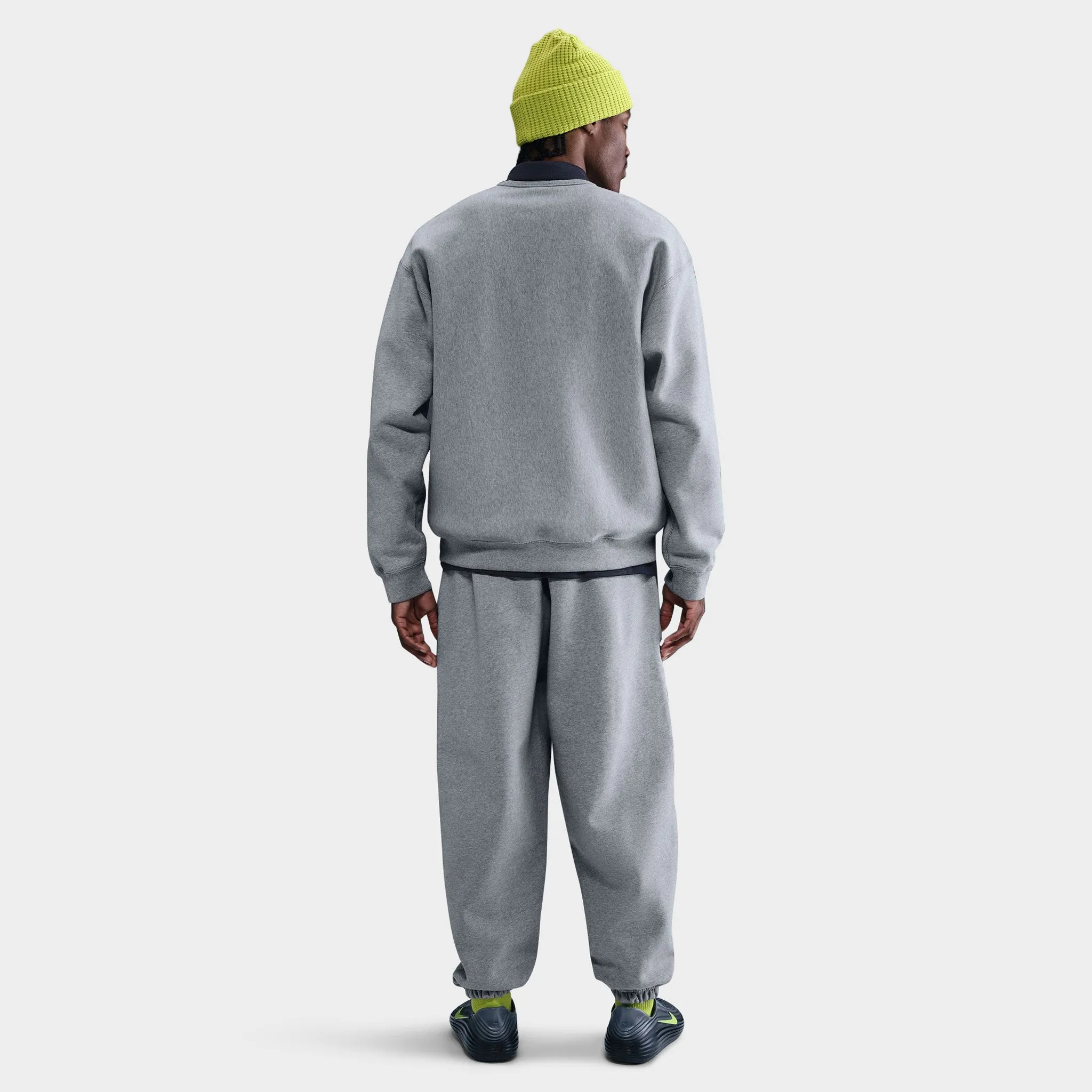 Nike Solo Swoosh Fleece Pants Dark Heather Grey / White sold by JD Sports product image thumbnail 4