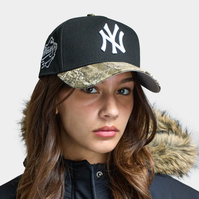New Era New York Yankees 9FORTY A-Frame Black / Real Tree Camo sold by JD Sports