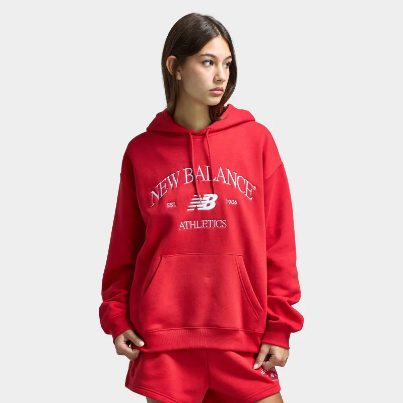 New Balance Women's Athletic Pullover Hoodie / Red sold by JD Sports