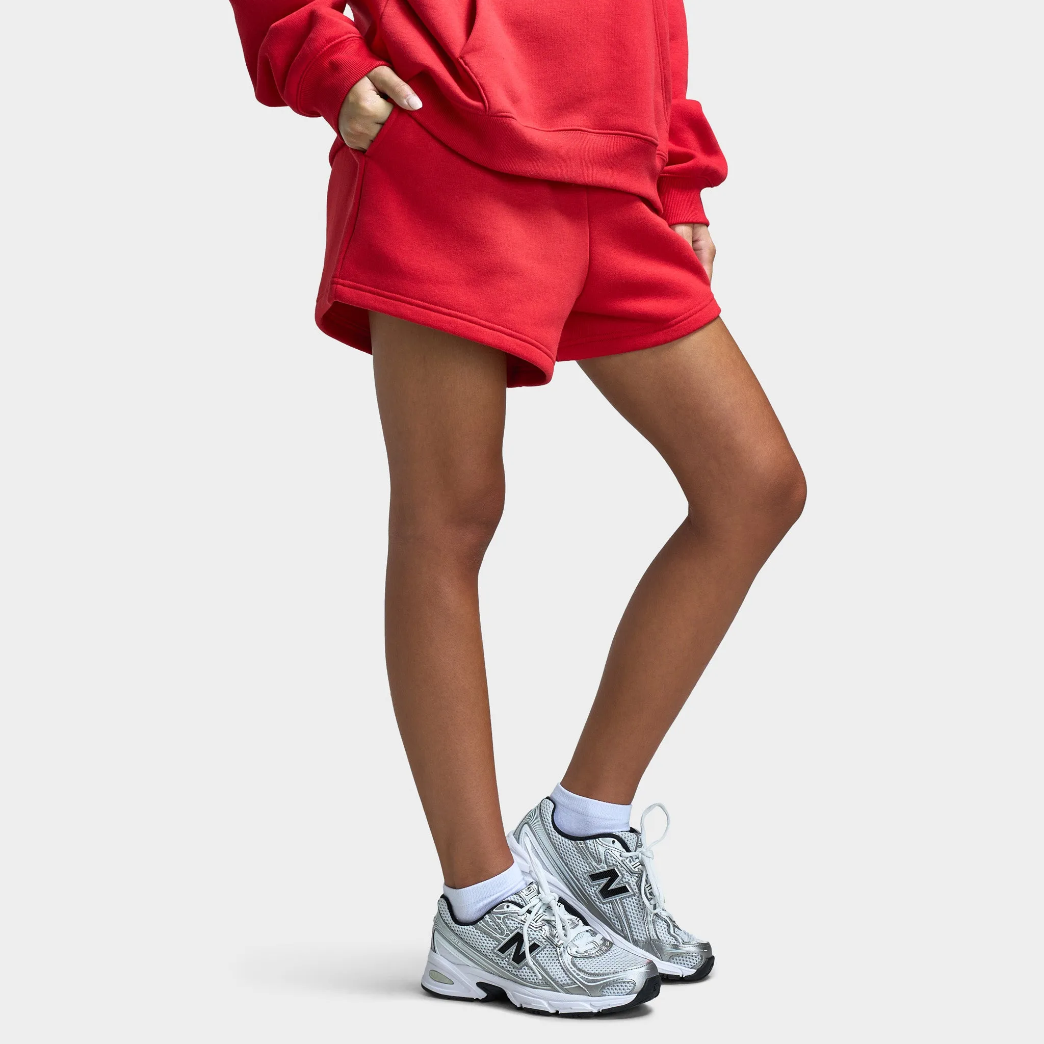 New Balance Women's Athletic Fleece Shorts / Red sold by JD Sports product image thumbnail 4