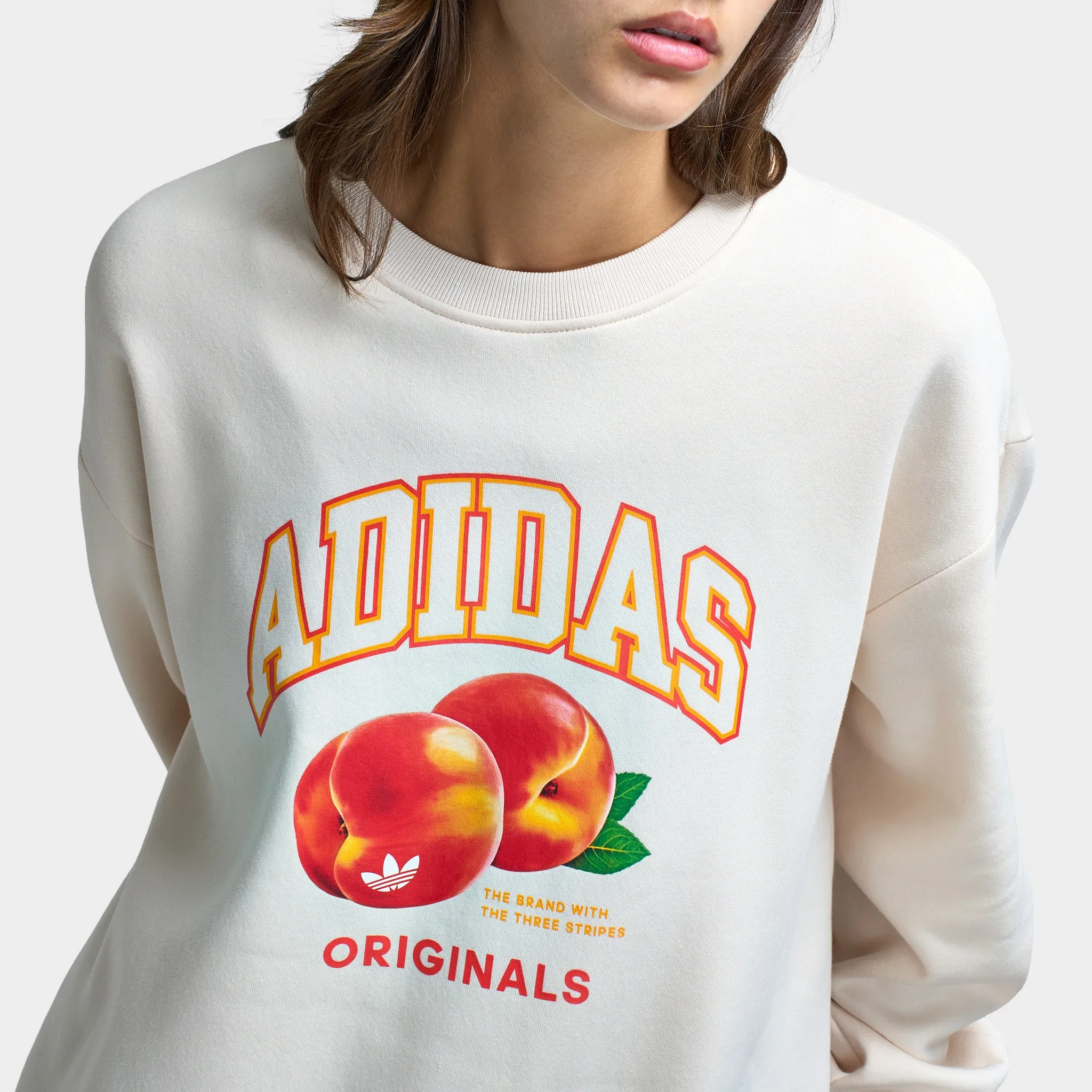 Adidas Women's Oversized Peach Graphic Crew / Wonder White sold by JD Sports product image thumbnail 4