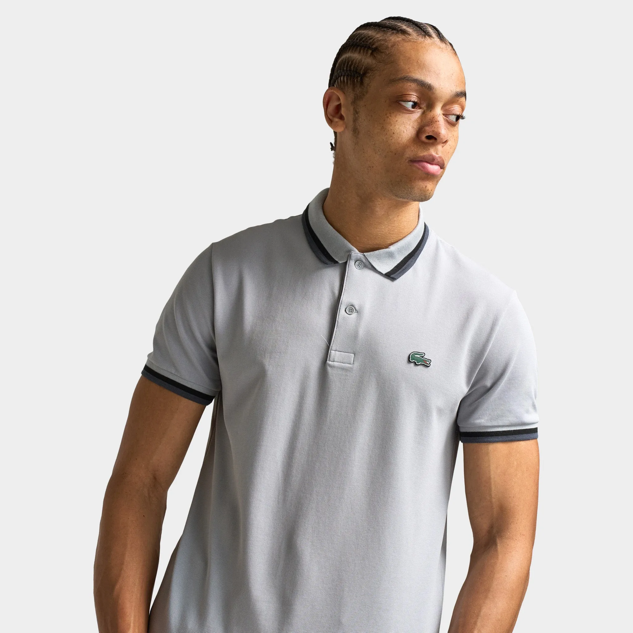 Lacoste Tipped Polo / Elephante Grey sold by JD Sports product image thumbnail 3