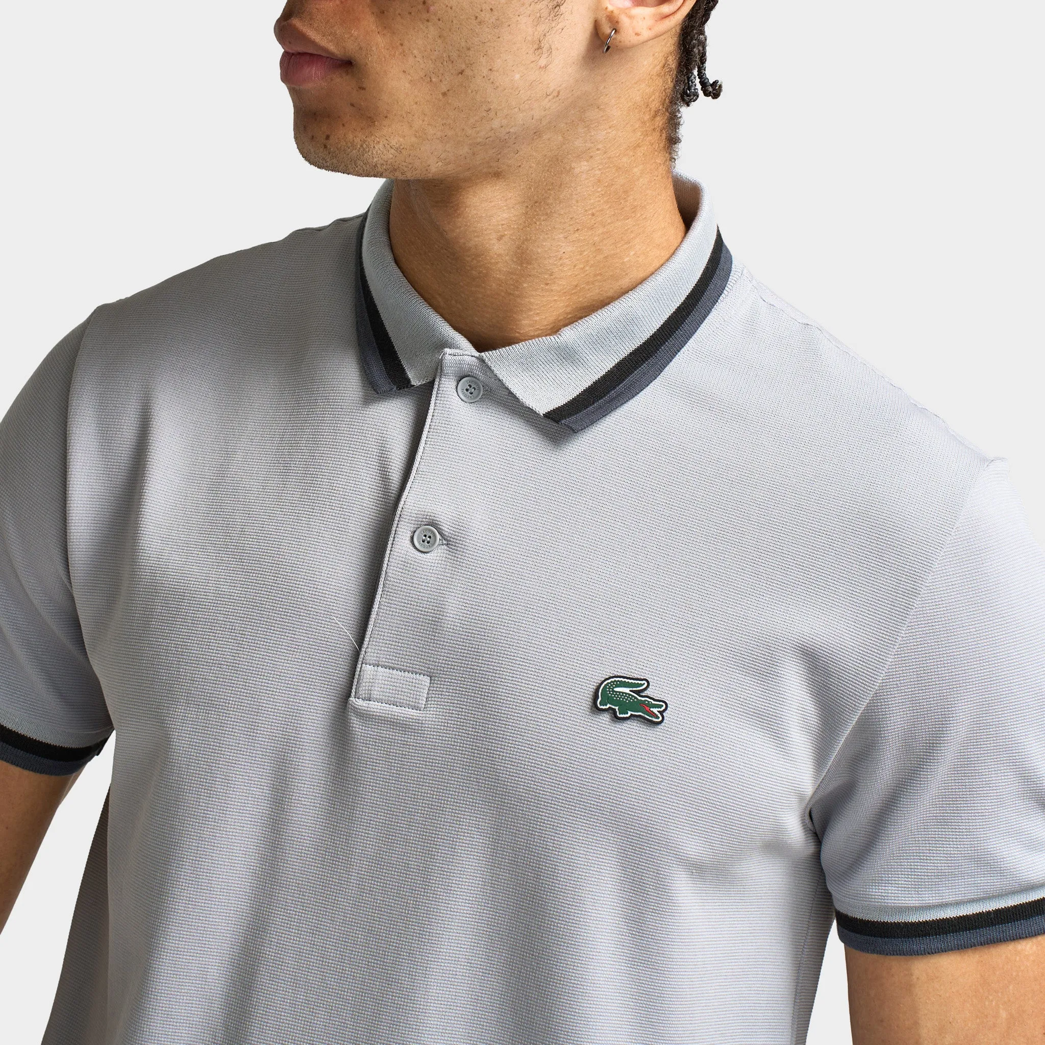 Lacoste Tipped Polo / Elephante Grey sold by JD Sports product image thumbnail 4