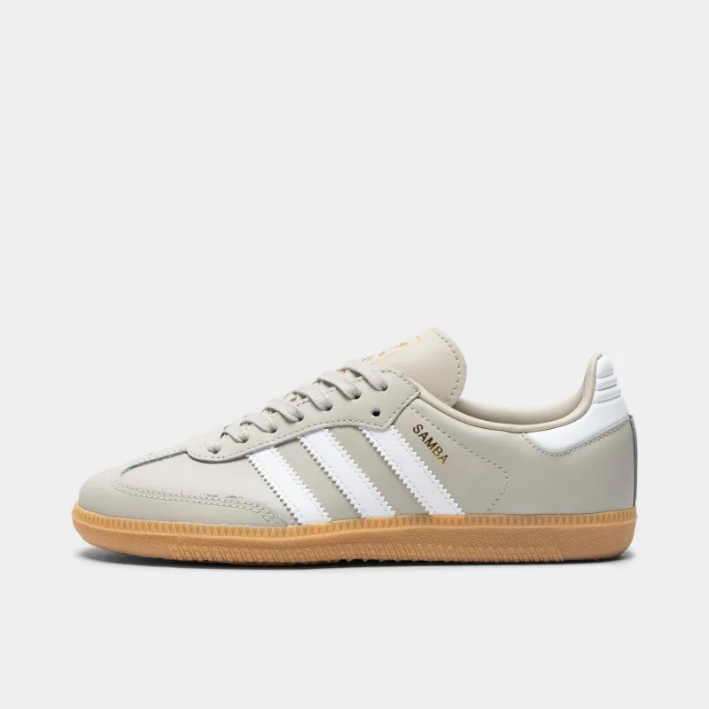 adidas Juniors' Samba OG Wonder Alumina / White - Gum sold by JD Sports