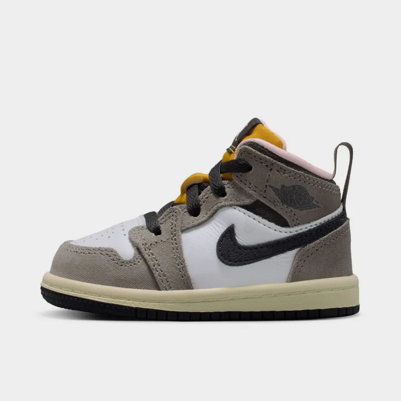 Jordan 1 Mid SE TD White / Oil Grey - Cave Stone made by Jordan
