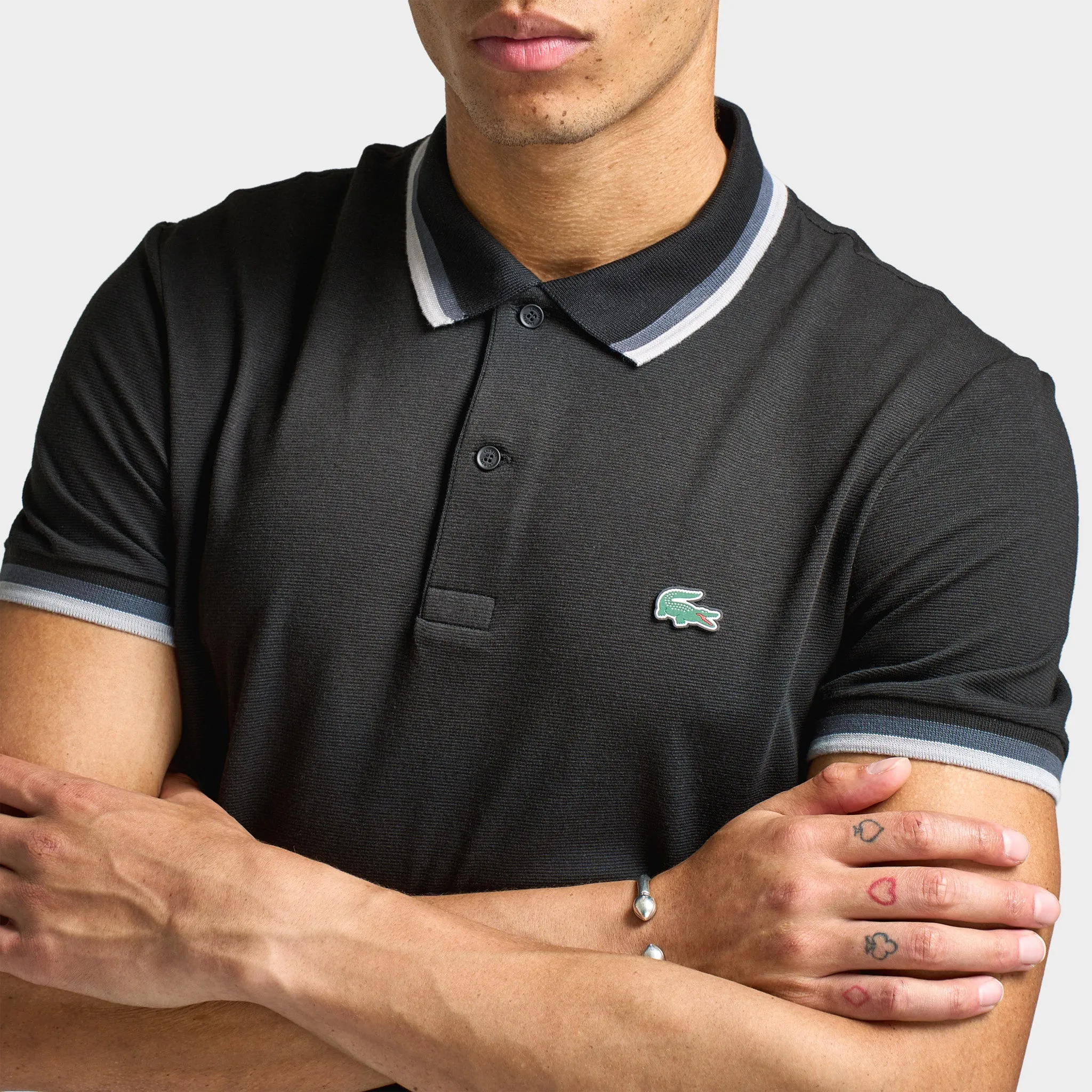 Lacoste Tipped Polo / Black sold by JD Sports product image thumbnail 4