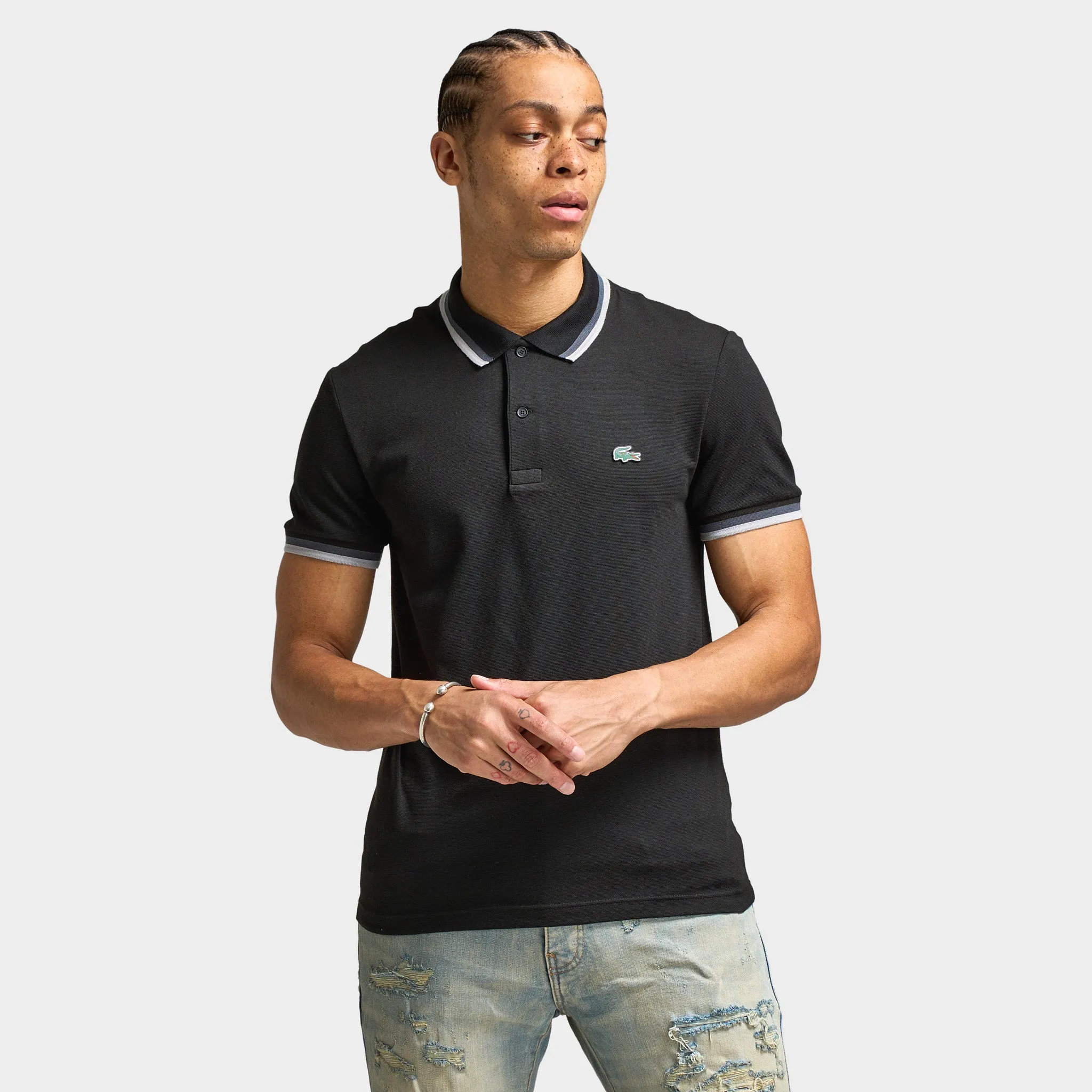 Lacoste Tipped Polo / Black sold by JD Sports