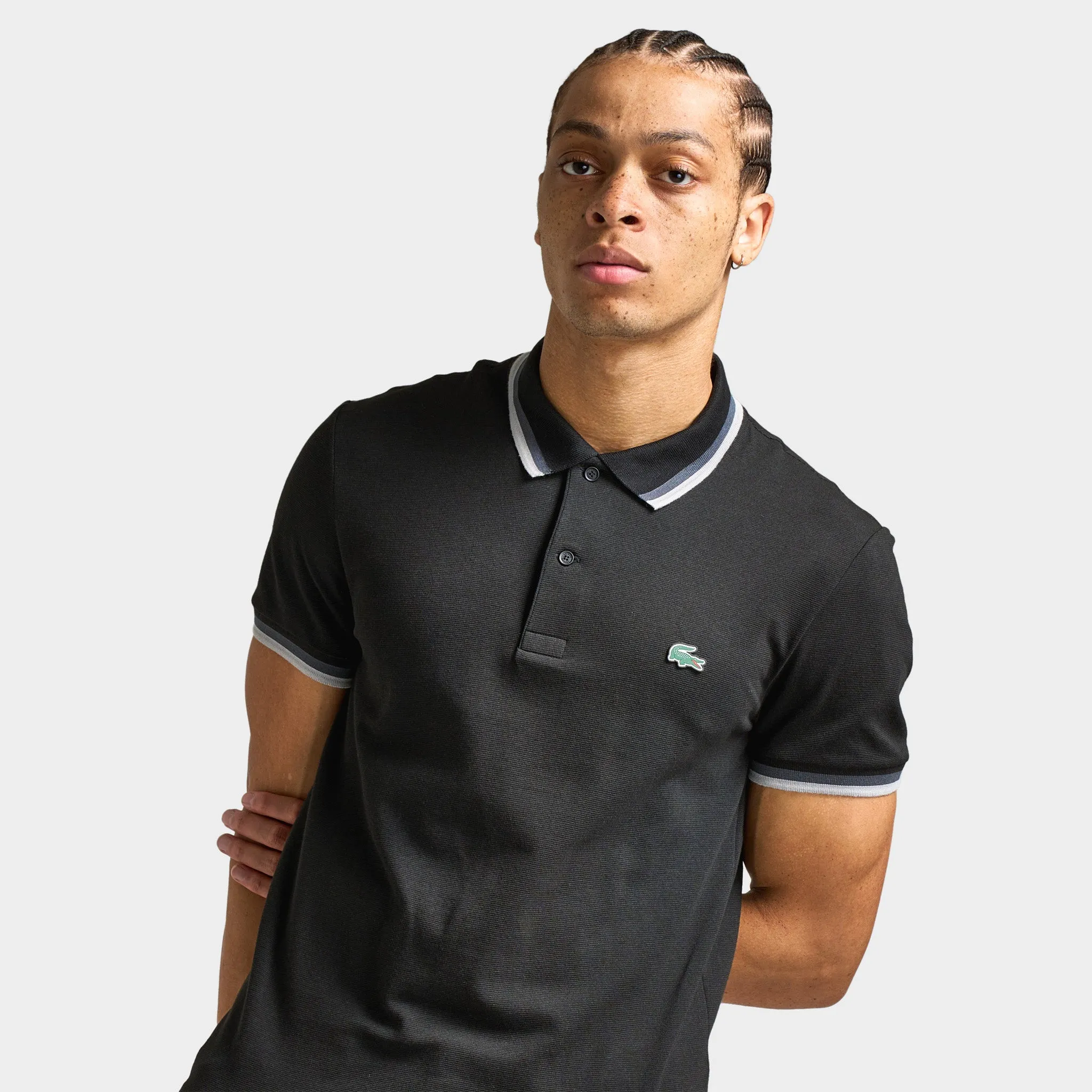 Lacoste Tipped Polo / Black sold by JD Sports product image thumbnail 3