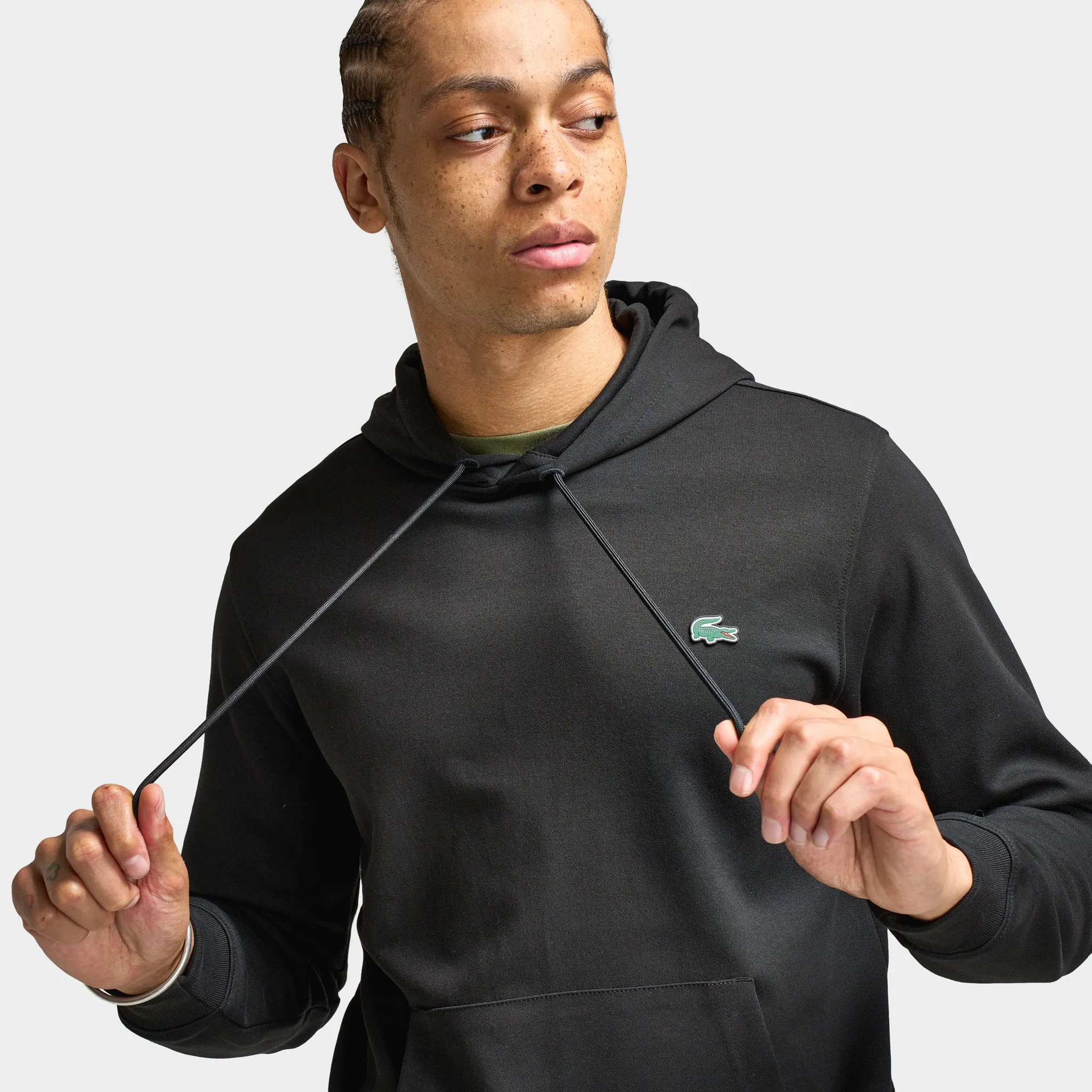 Lacoste Double Knit Overhead Hoodie / Black sold by JD Sports product image thumbnail 4