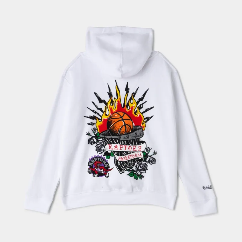 Mitchell & Ness Juniors' Tattoo Style Graphic Hoodie / White sold by JD Sports