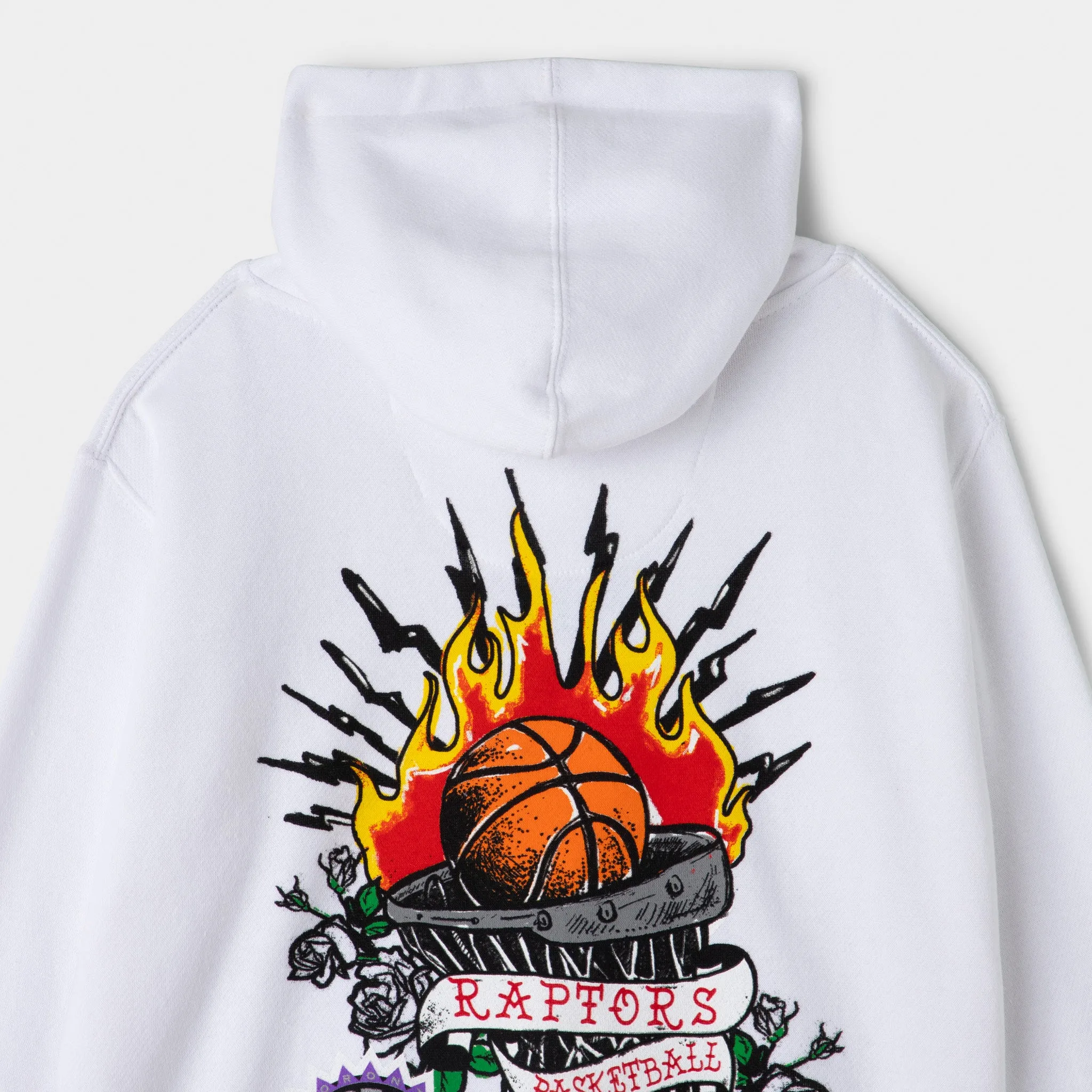 Mitchell & Ness Juniors' Tattoo Style Graphic Hoodie / White sold by JD Sports product image thumbnail 4