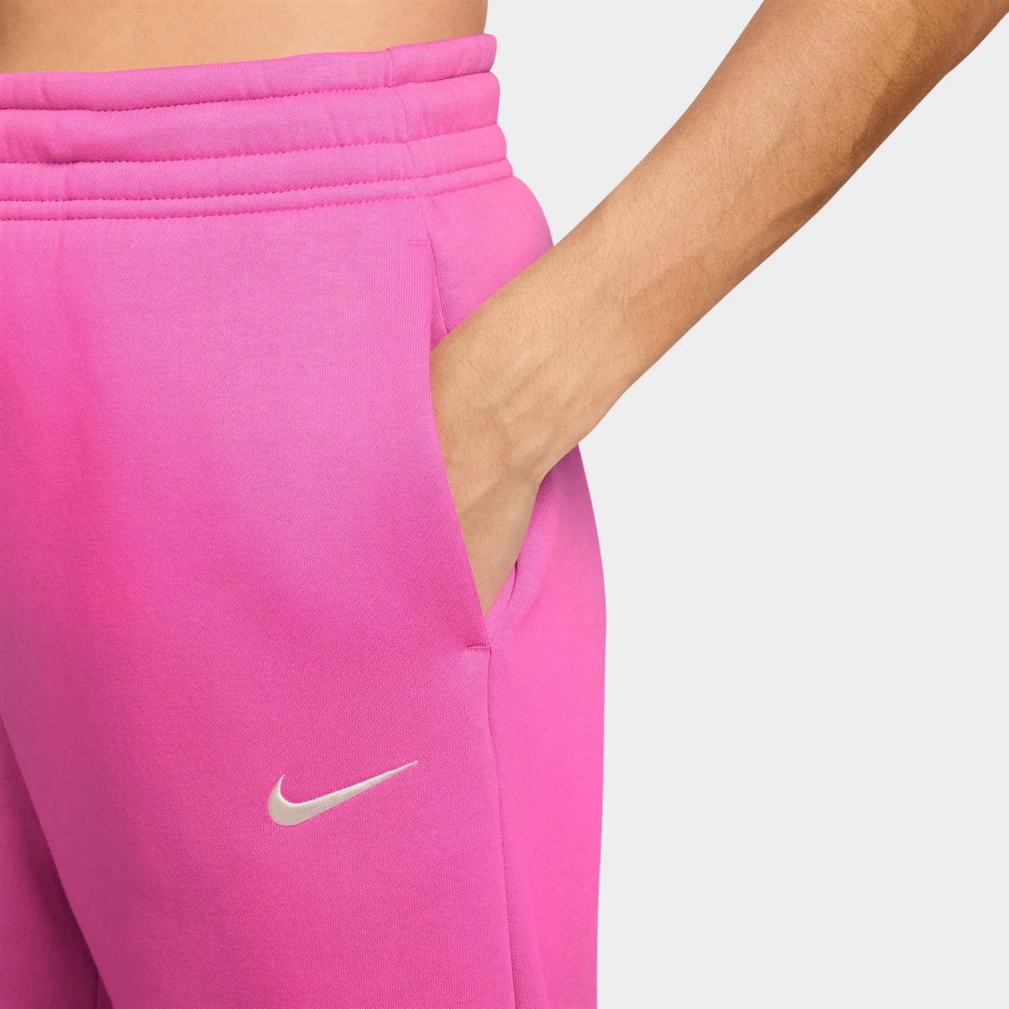 Nike Sportswear Women's Phoenix Fleece High-Waisted Pants Playful Pink / Sail sold by JD Sports product image thumbnail 3