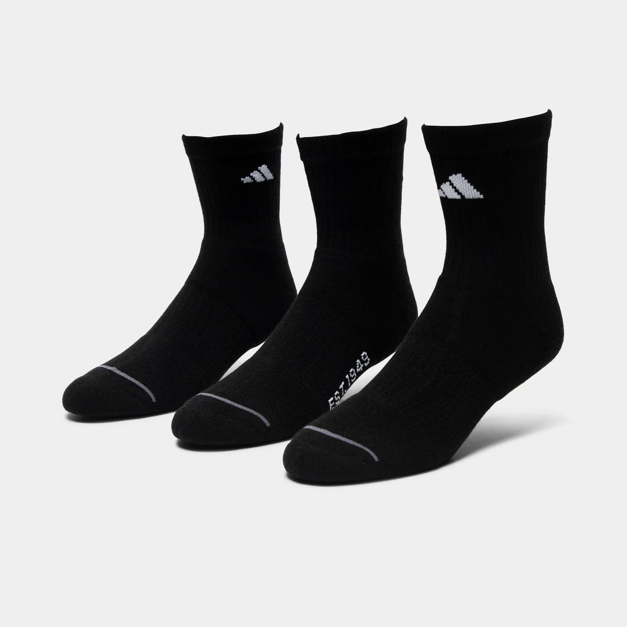 adidas Men's Cushioned Sport 2.0 High QTR Socks (3P)/ White sold by JD Sports