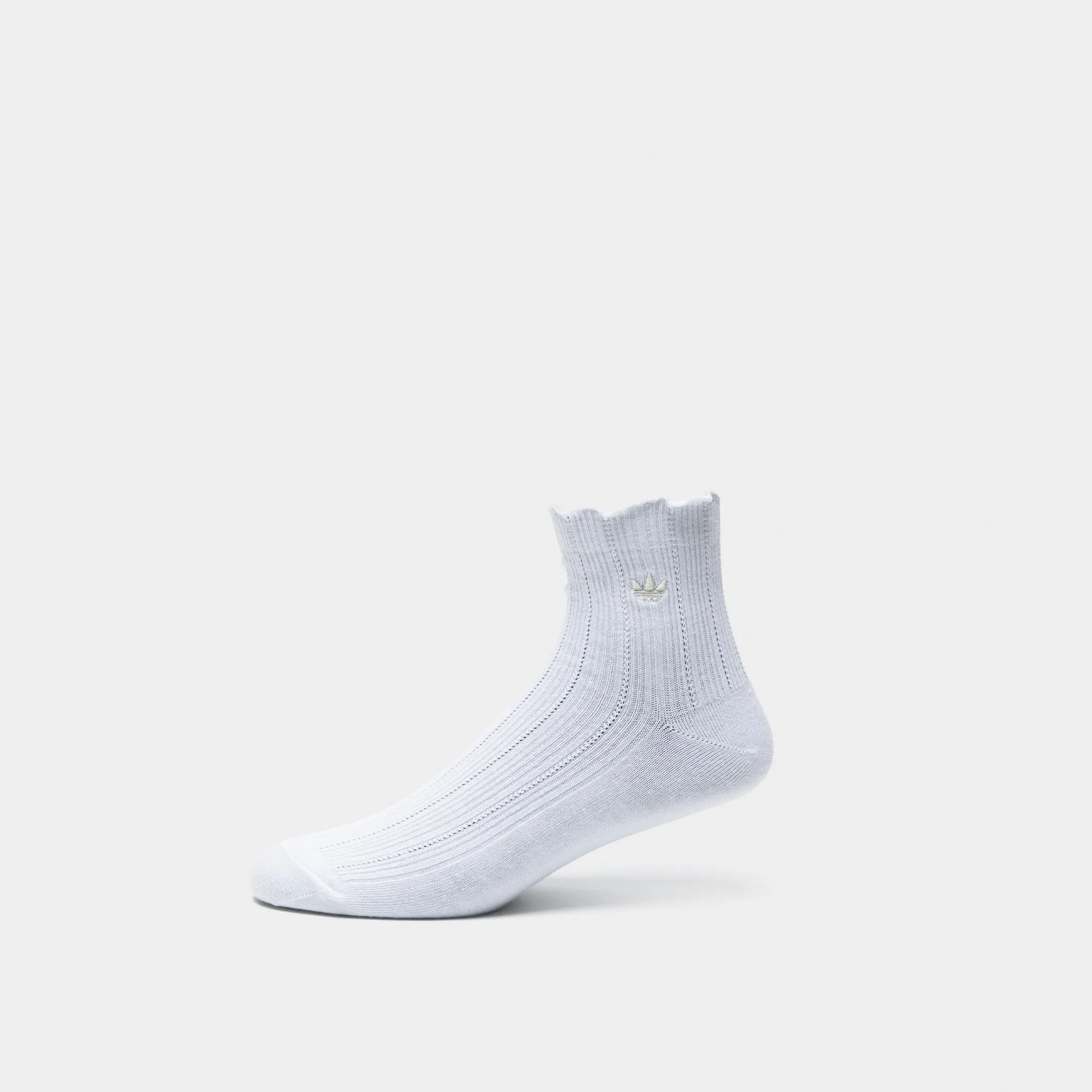 adidas Originals Ruffle Quarter Socks (3P) Grey/White-Green sold by JD Sports product image thumbnail 5