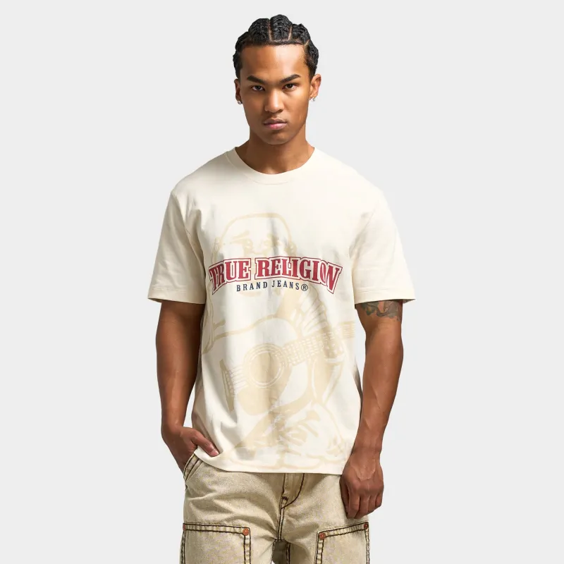 True Religion SS QT Logo Tee / Winter White sold by JD Sports
