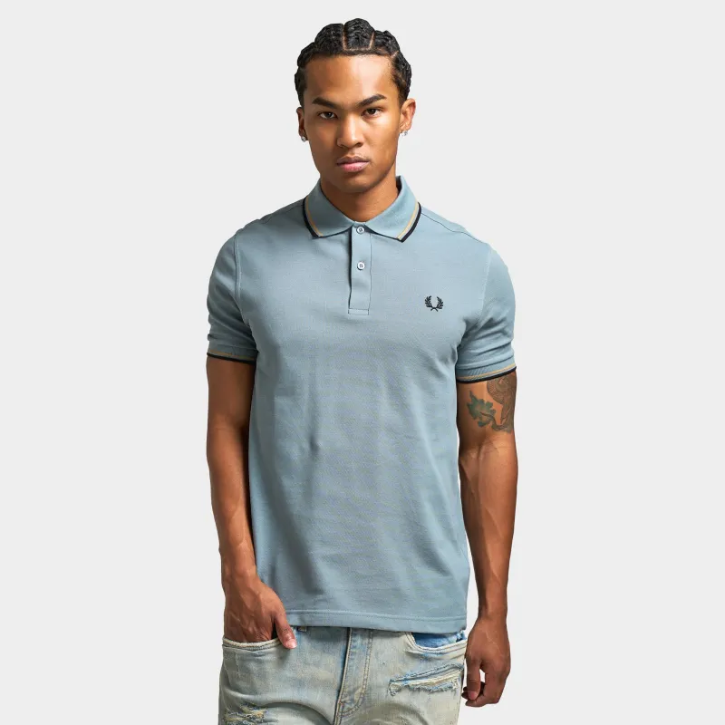 Fred Perry Twin Tipped T-Shirt Stockport Blue / Warm Stone - Black sold by JD Sports