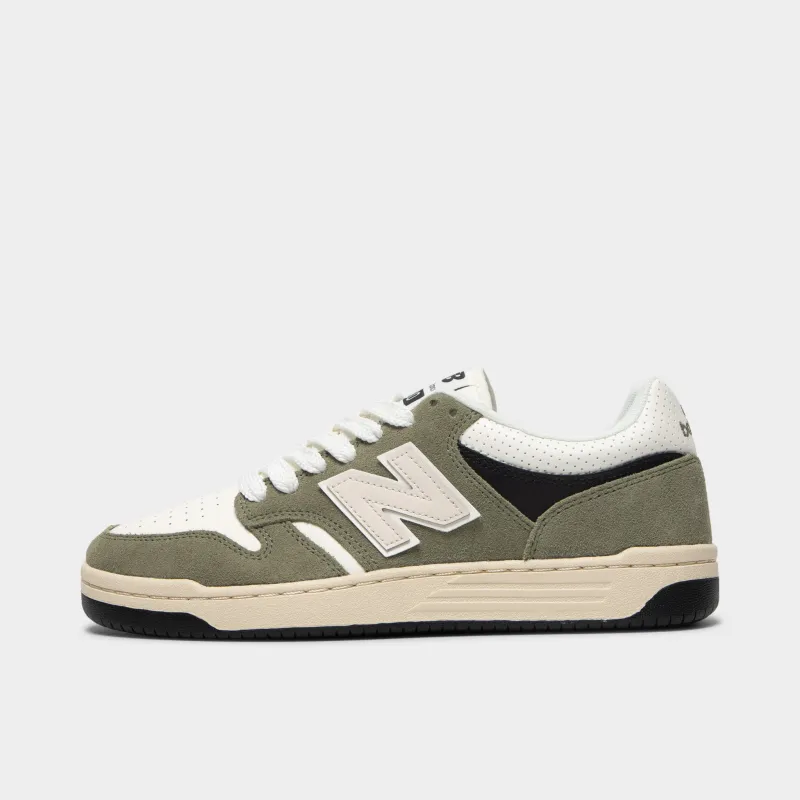 New Balance 480 Dark Oliveine / Sea Salt sold by JD Sports