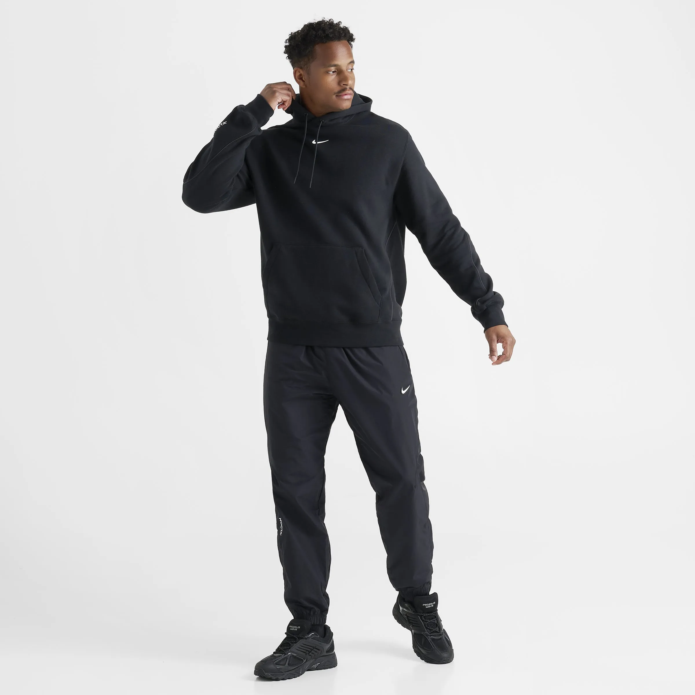 Nike NOCTA Cardinal Fleece Pullover Hoodie Black / White sold by JD Sports product image thumbnail 5